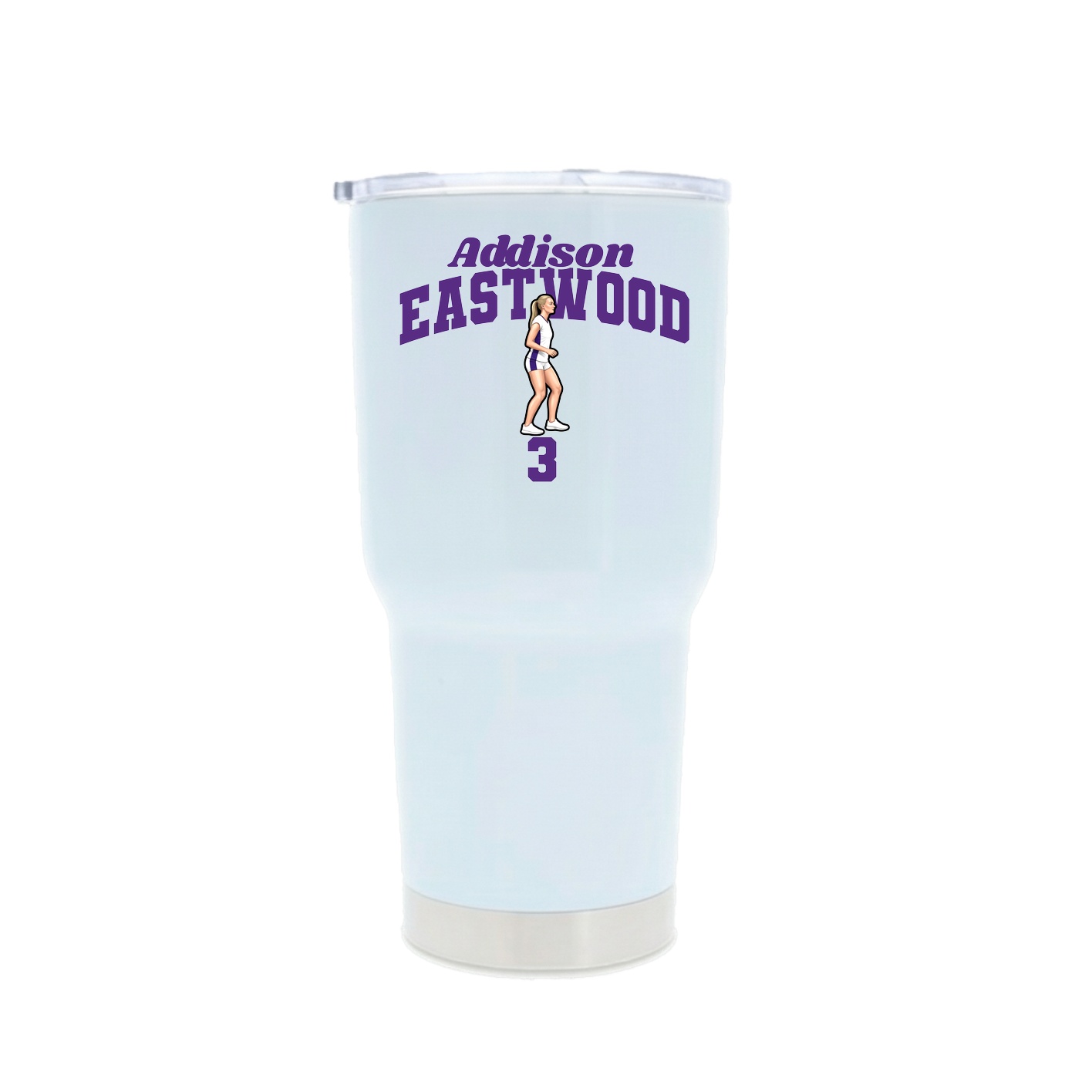 30oz Stainless Steel Tumbler — Signature Arch in White