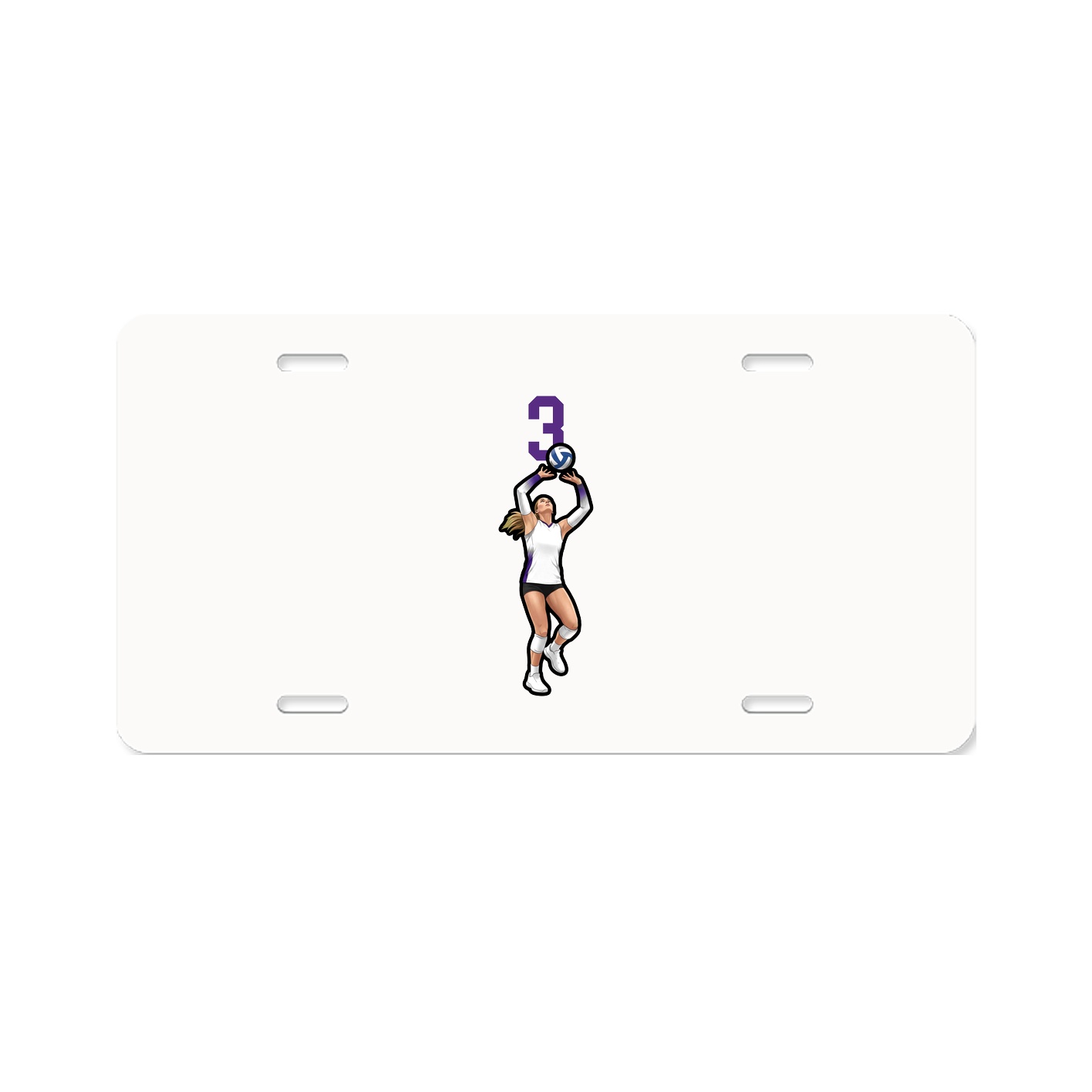 License Plate — Number Top in Classic