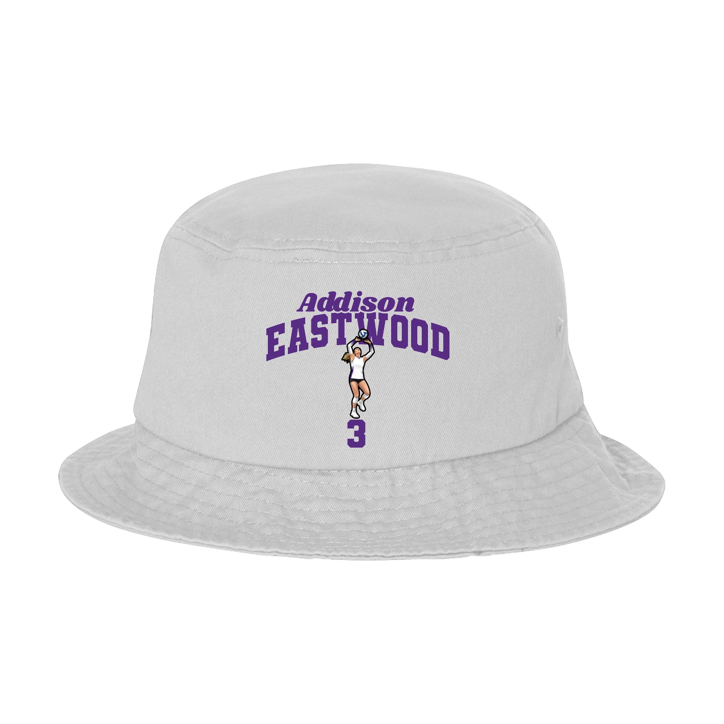 Bucket Cap — Signature Arch in White
