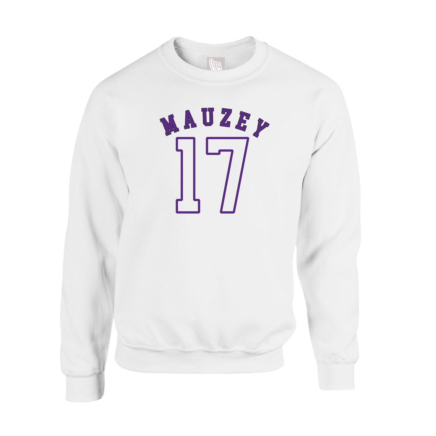 Fleece Crew — Shirsey Arch in White