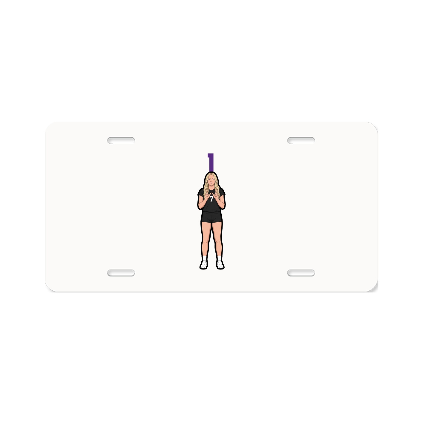 License Plate — Number Top in Classic