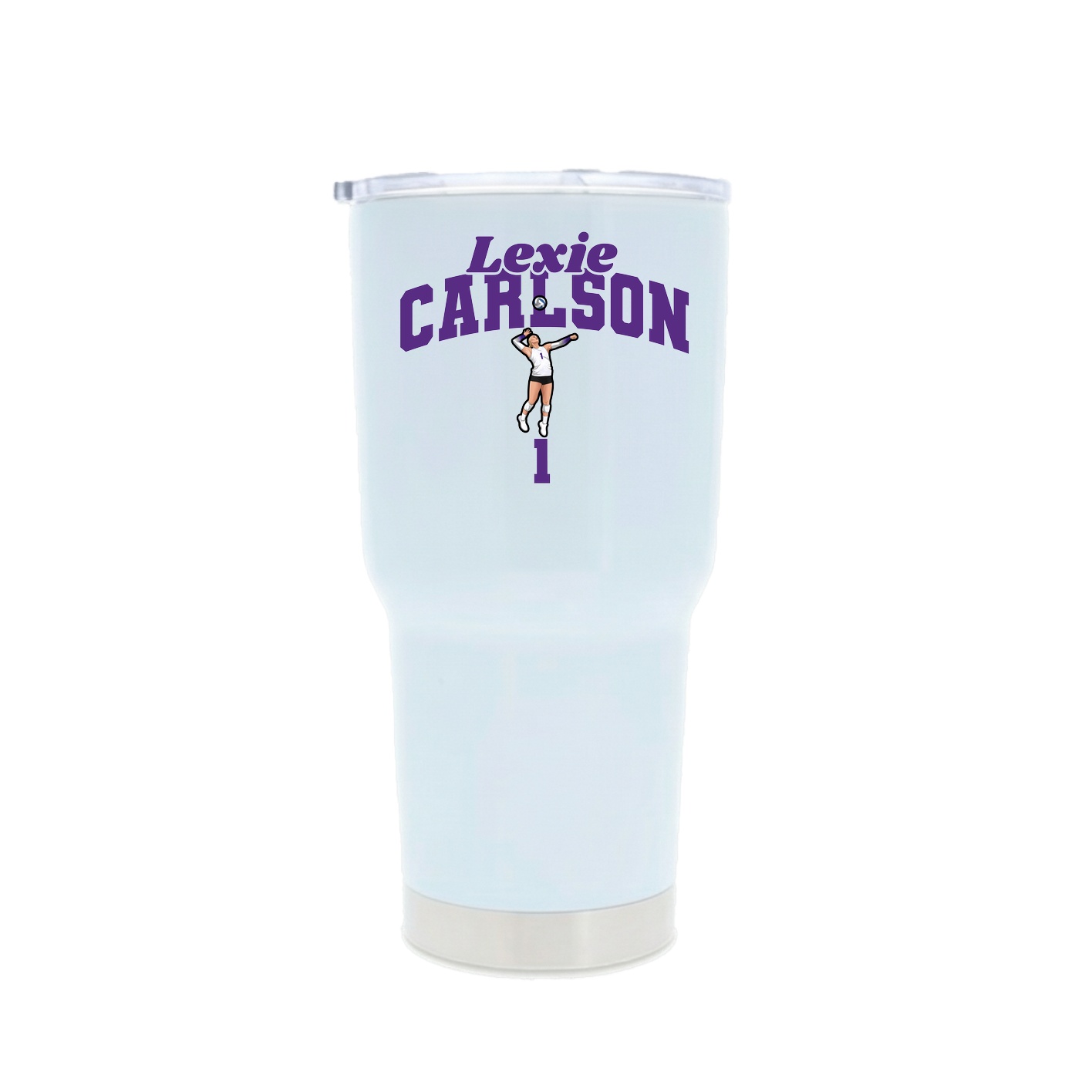 30oz Stainless Steel Tumbler — Signature Arch in White