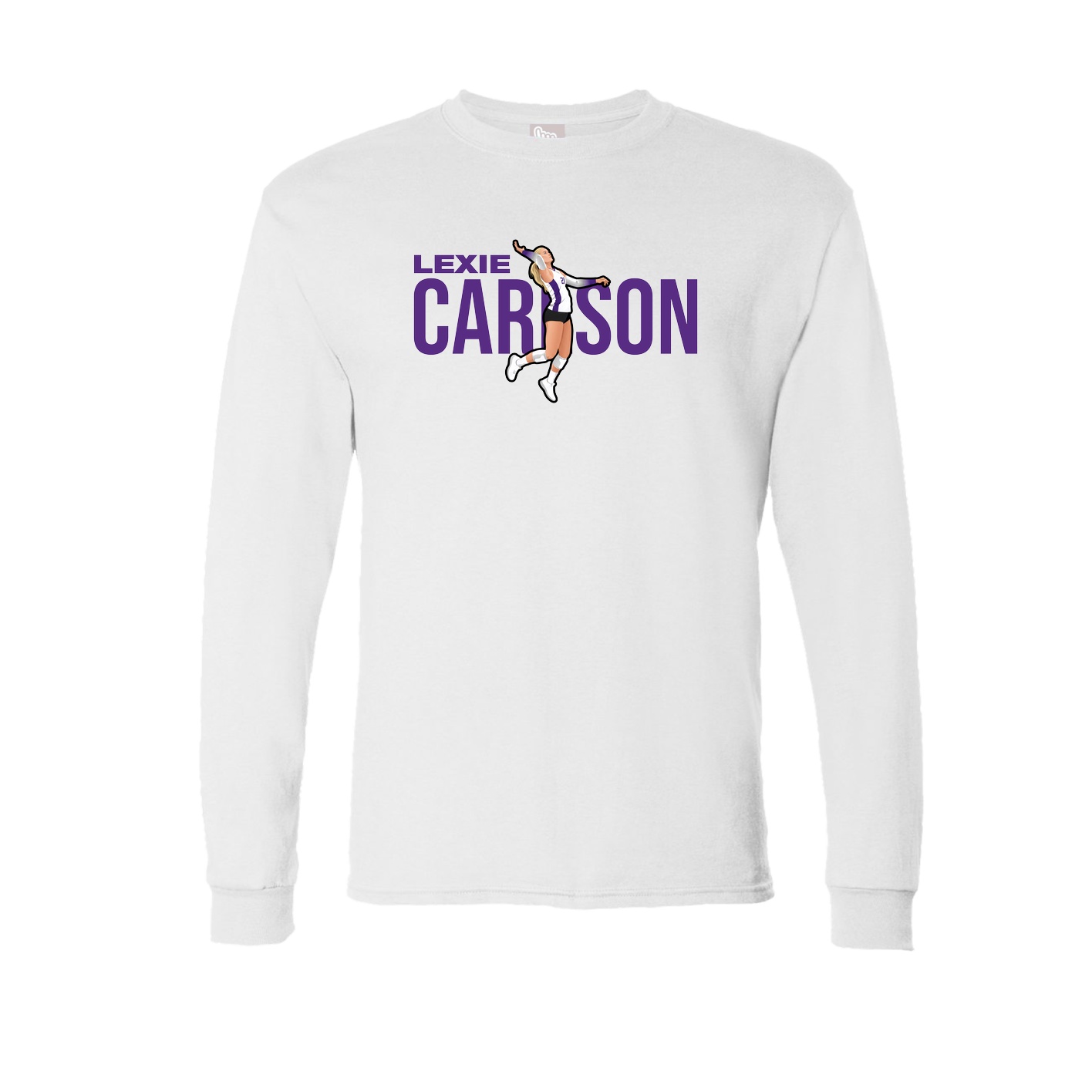 Long Sleeve Tee — Player Name in White