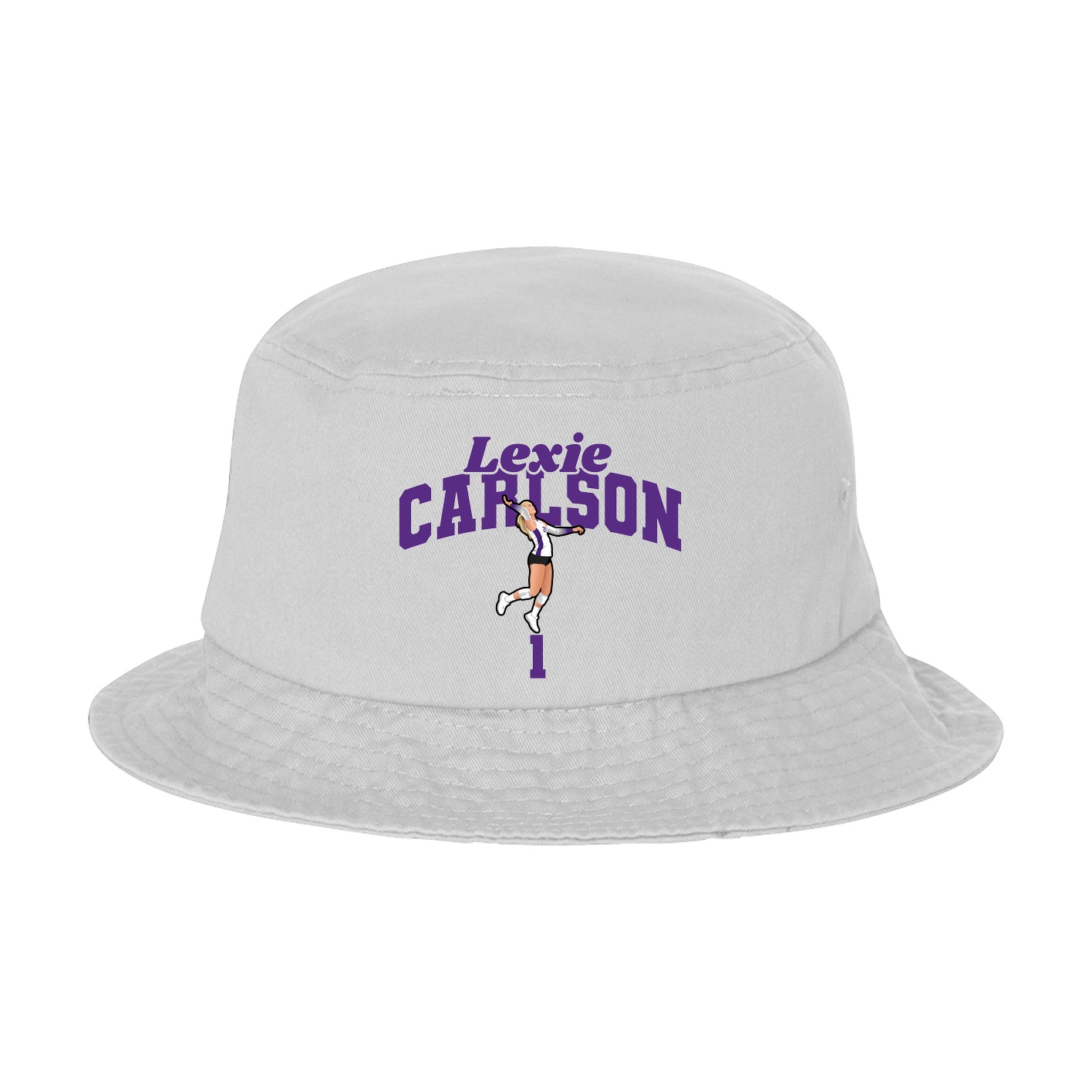 Bucket Cap — Signature Arch in White