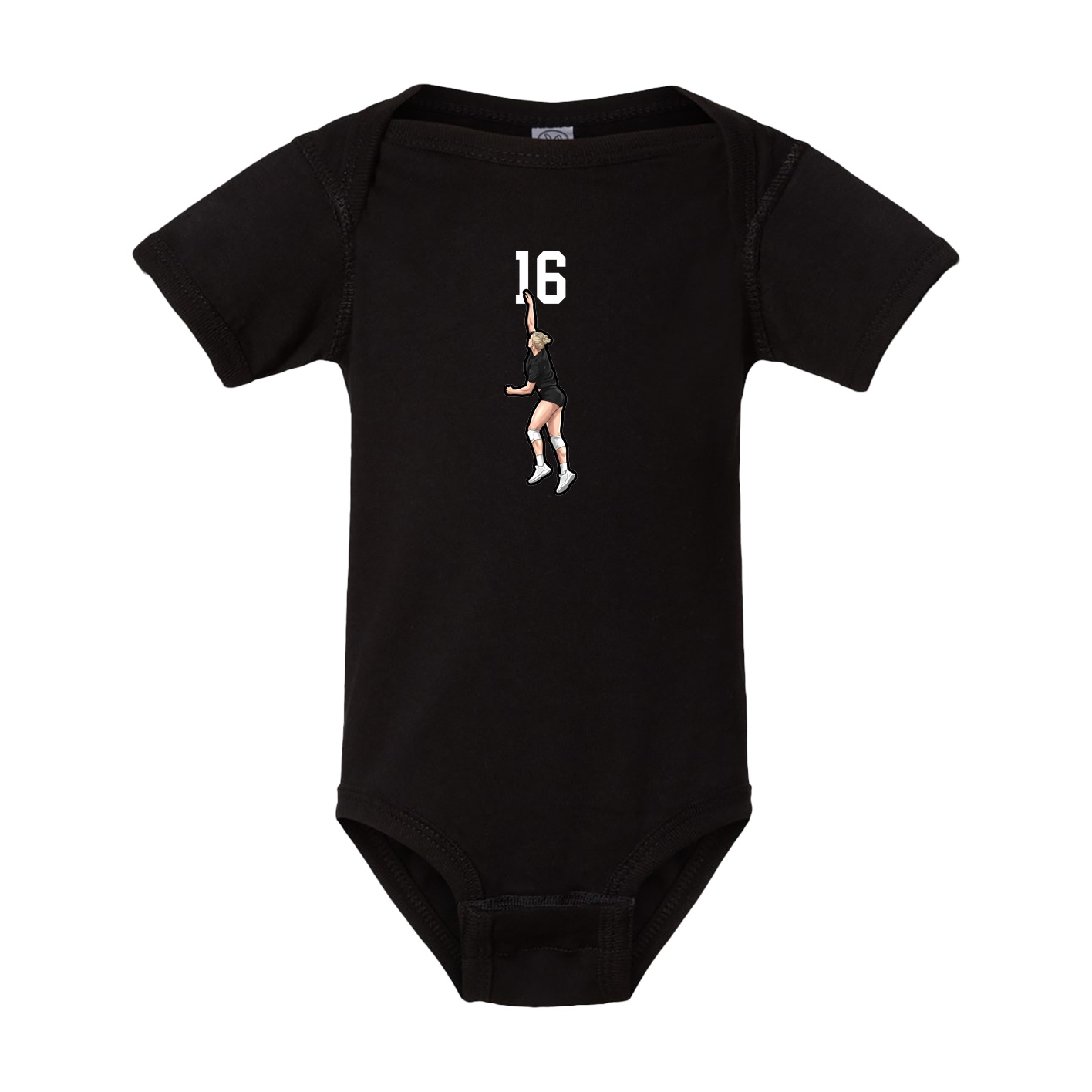 Baby Onesie — Number Top in Black