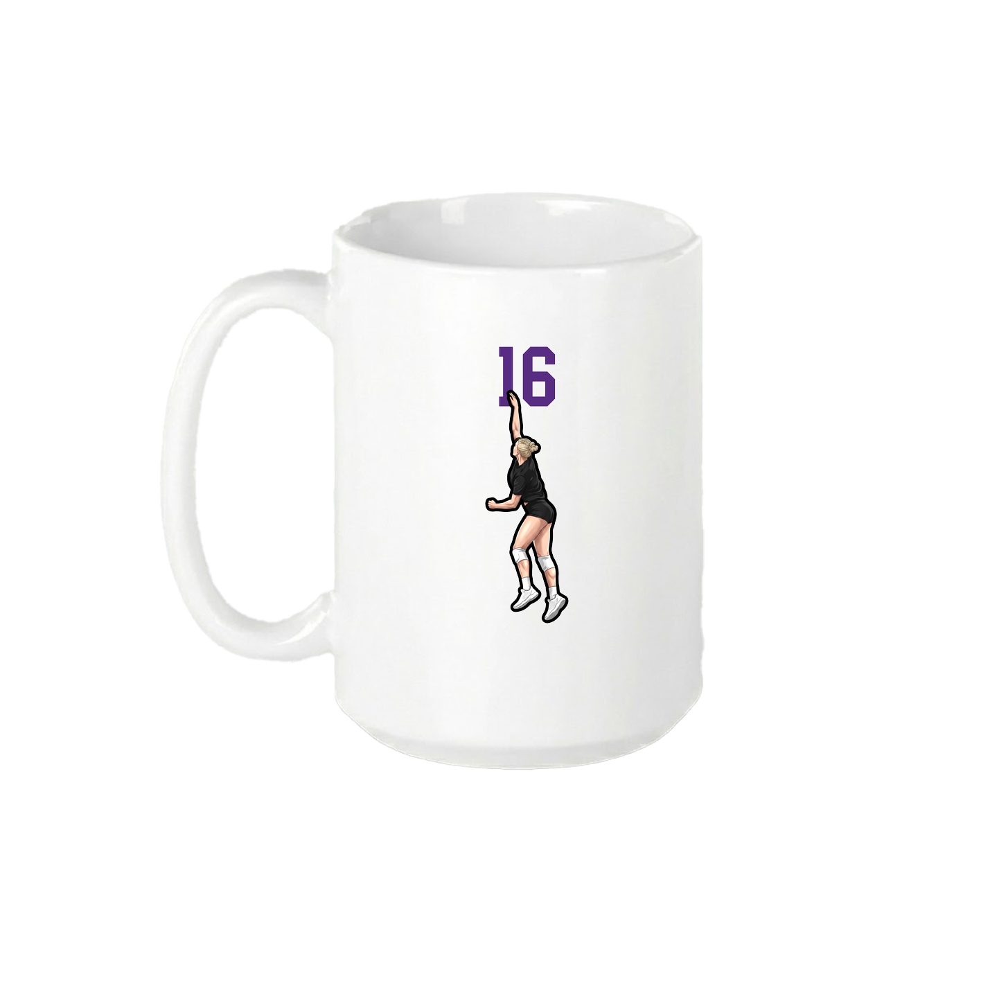 15oz Coffee Mug — Number Top in White