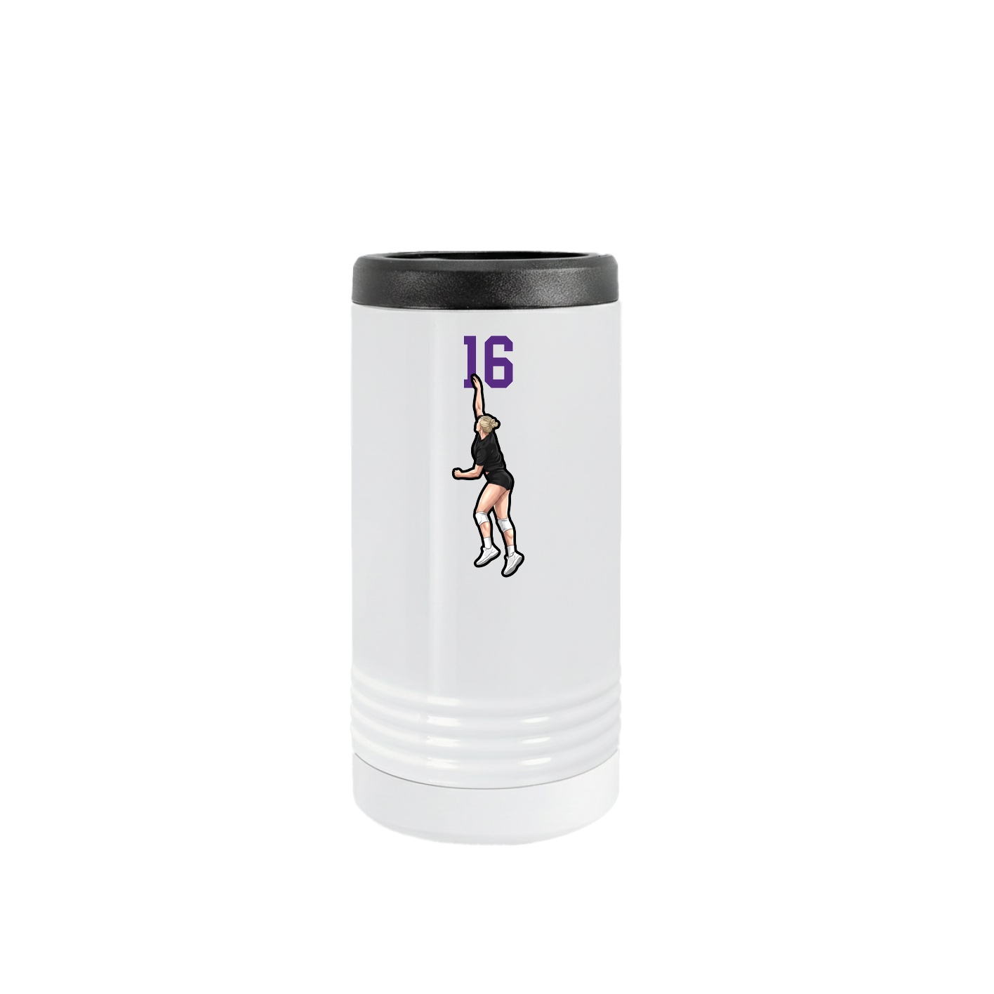 Slim Beverage Holder — Number Top in White