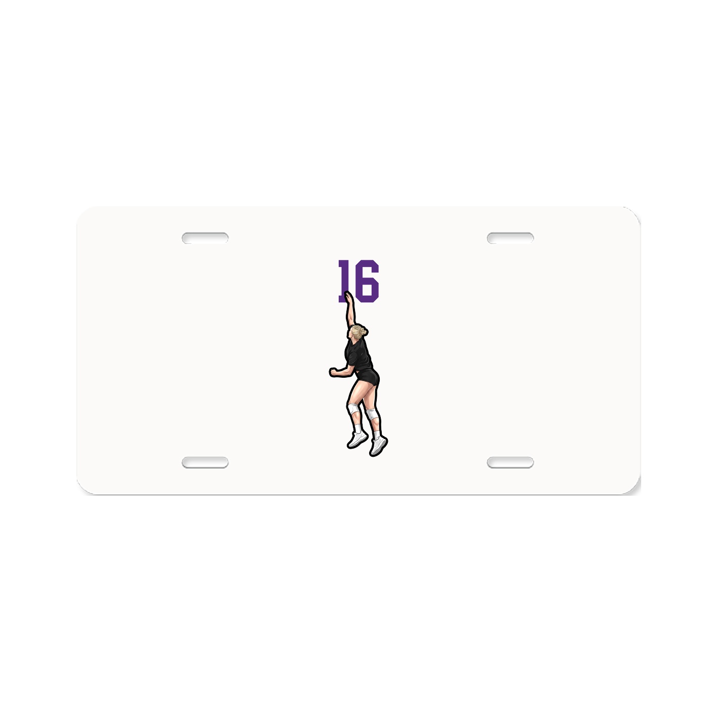 License Plate — Number Top in Classic