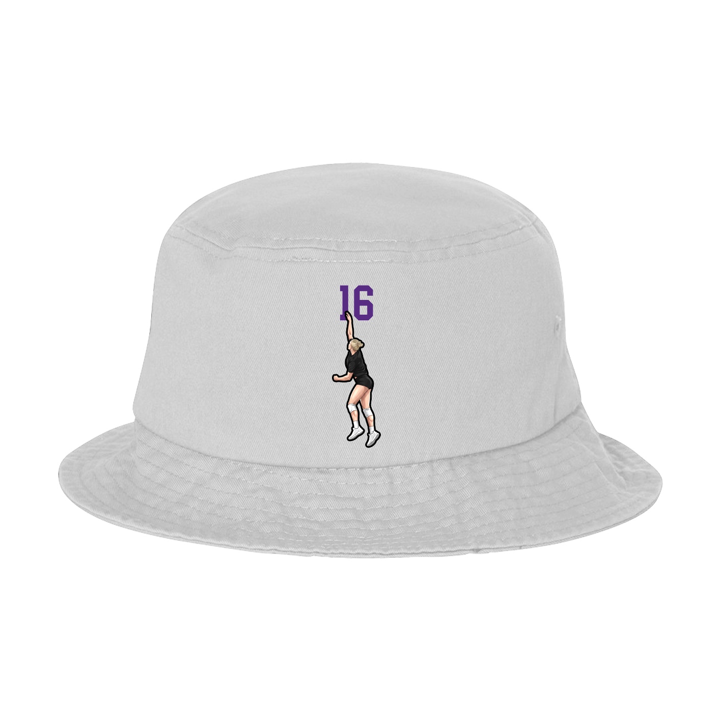 Bucket Cap — Number Top in White