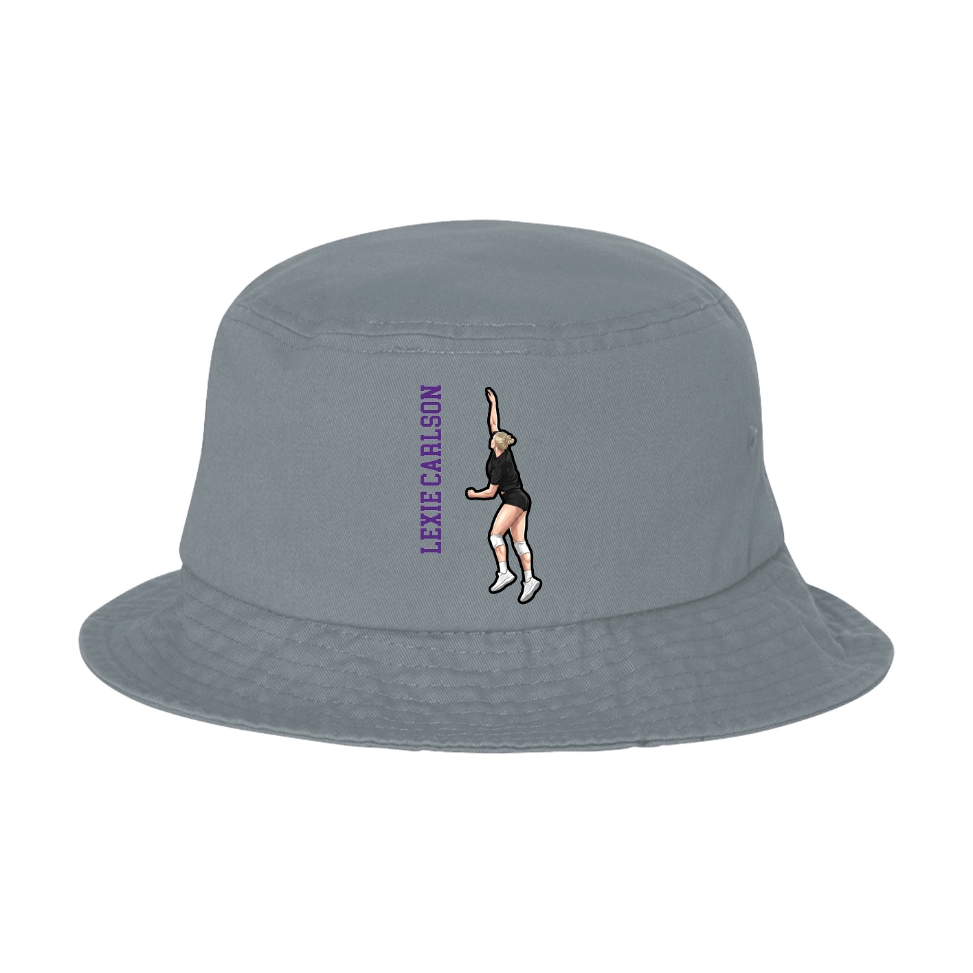 Bucket Cap — Name Vertical in Grey