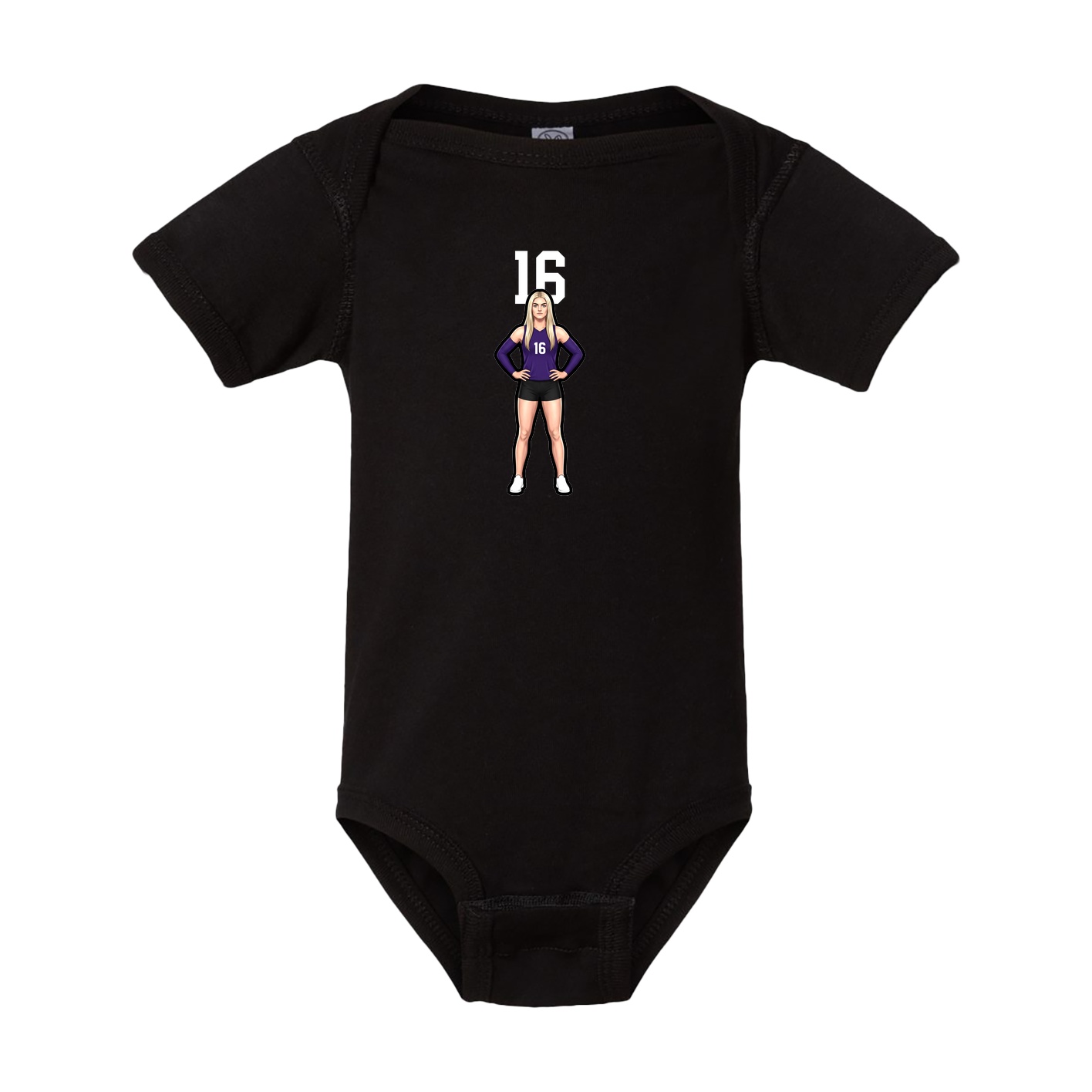 Baby Onesie — Number Top in Black