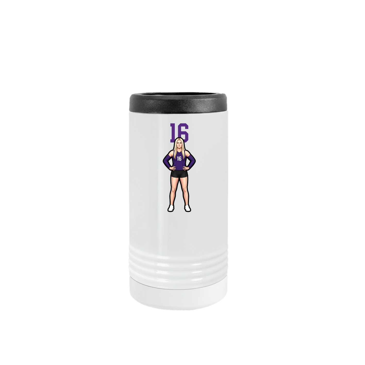 Slim Beverage Holder — Number Top in White