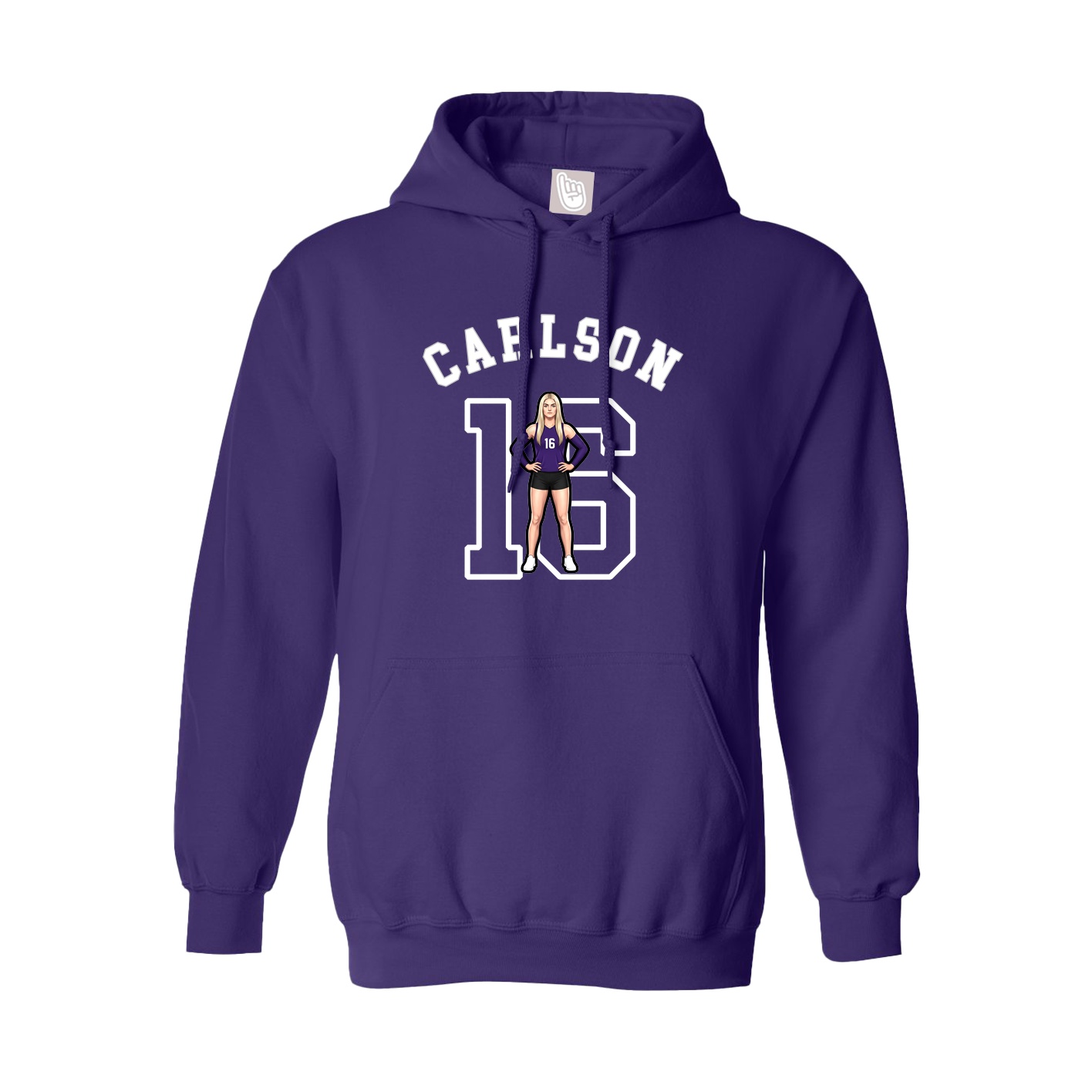 Youth Hoodie — Shirsey Arch in Purple