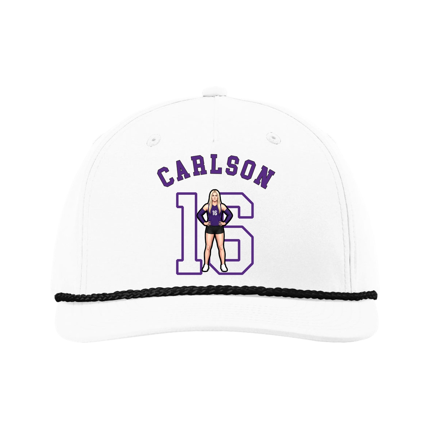 Five-Panel Classic Rope Cap — Shirsey Arch in White
