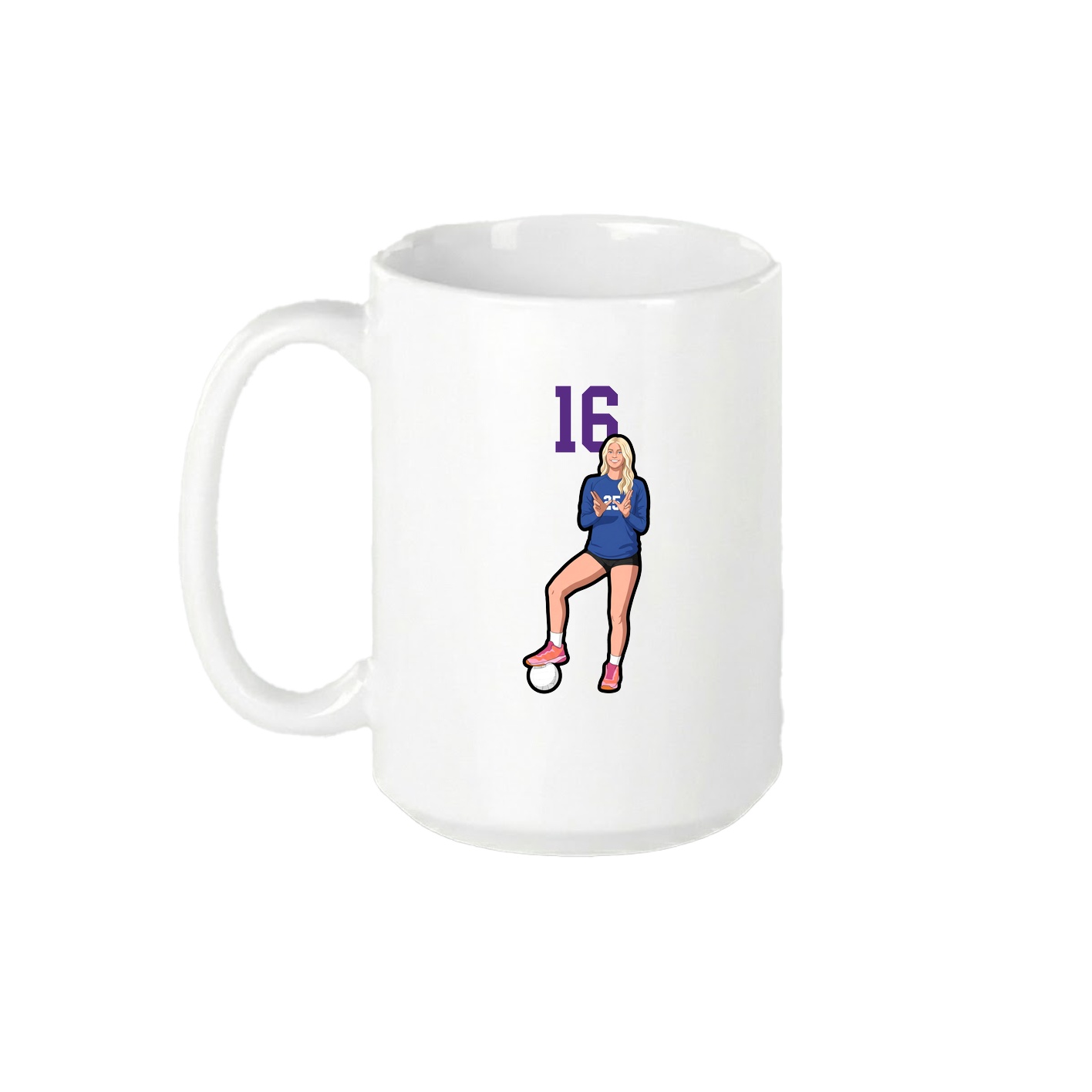 15oz Coffee Mug — Number Top in White