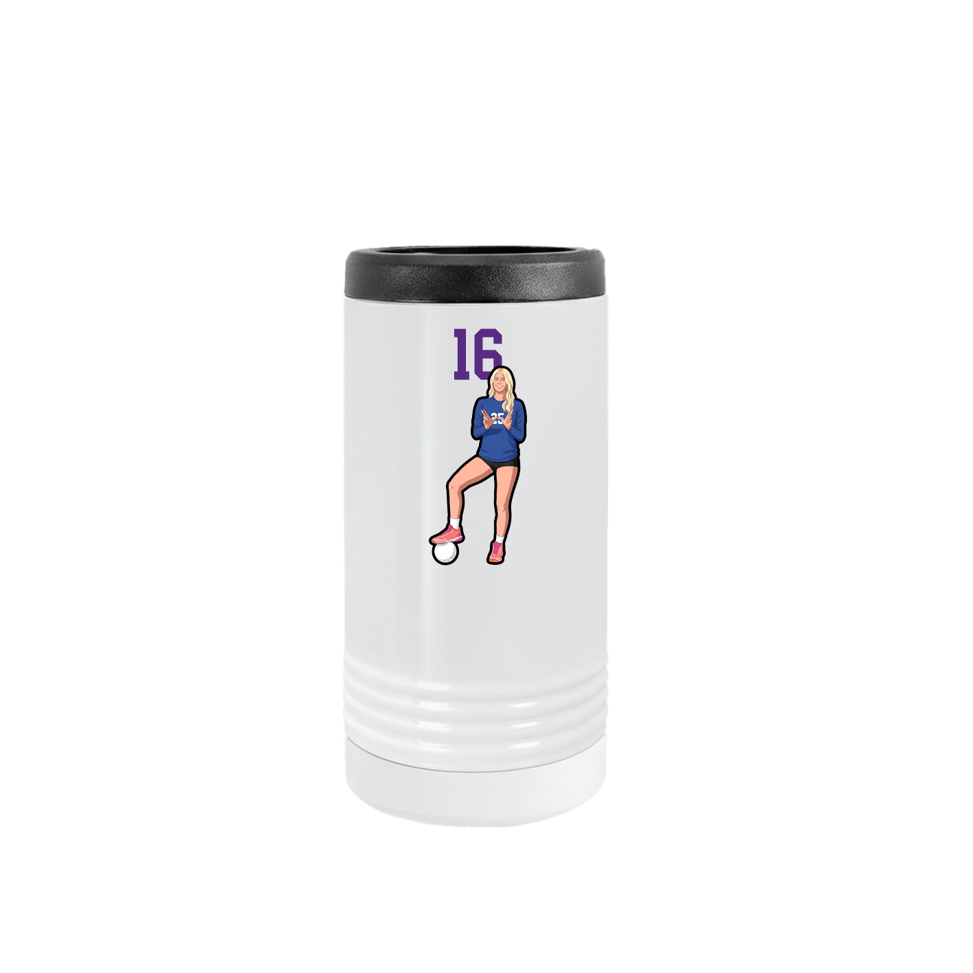 Slim Beverage Holder — Number Top in White