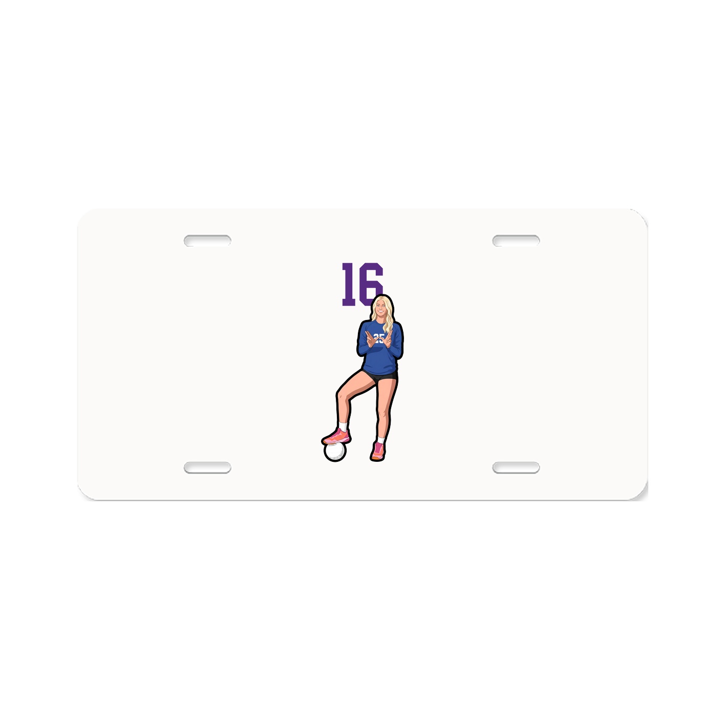 License Plate — Number Top in Classic