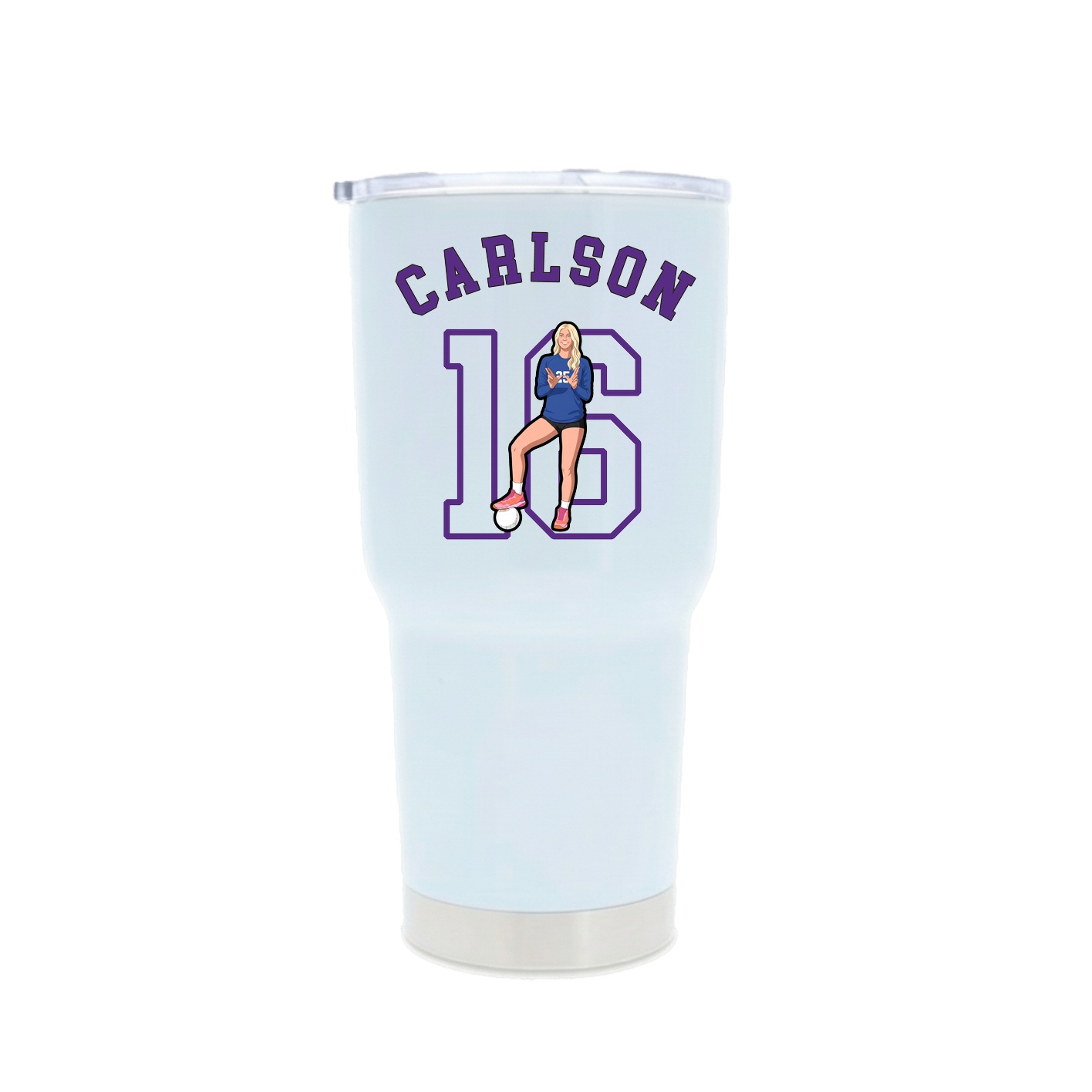 30oz Stainless Steel Tumbler — Shirsey Arch in White