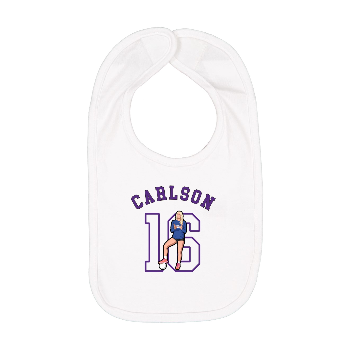 Infant Bib — Shirsey Arch in White