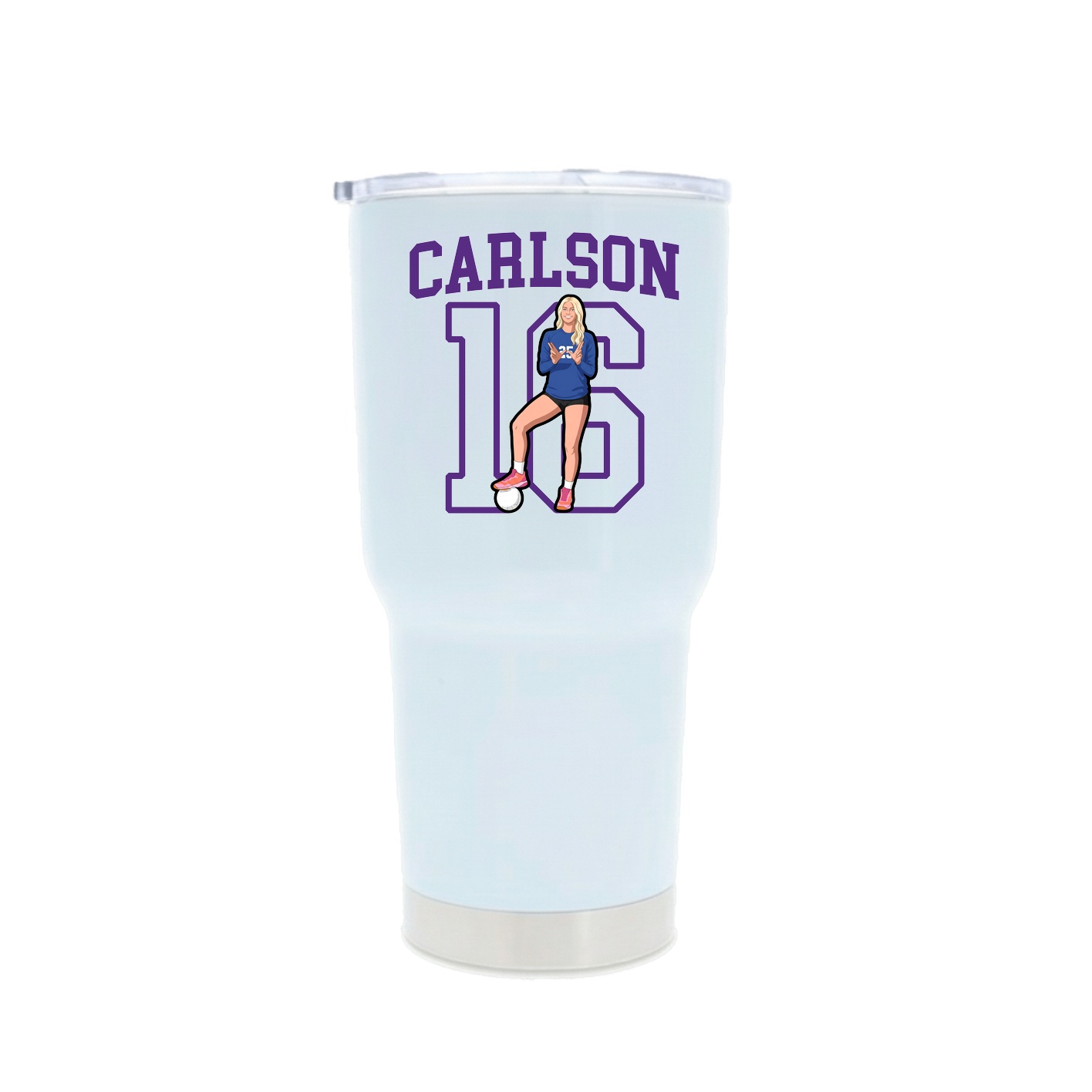 30oz Stainless Steel Tumbler — Shirsey in White