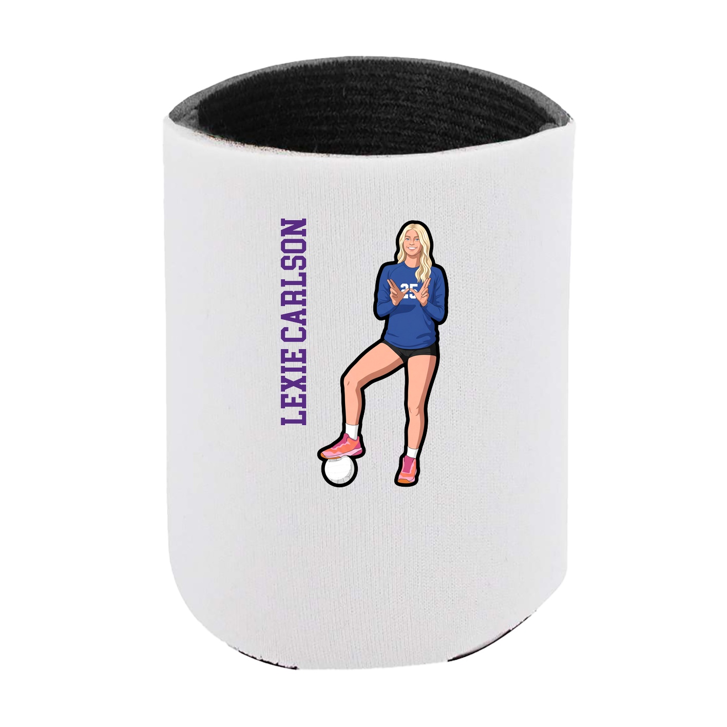Can Holder — Name Vertical in White