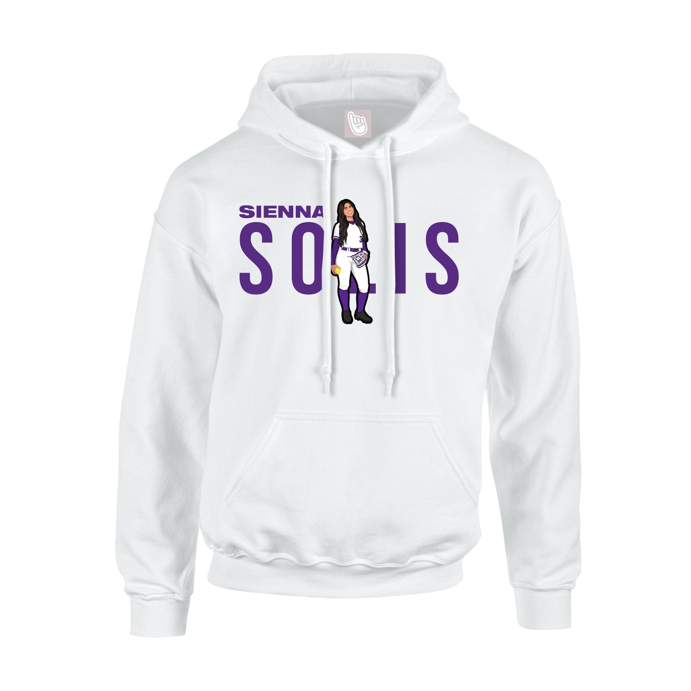 Hoodie — Player Name in White
