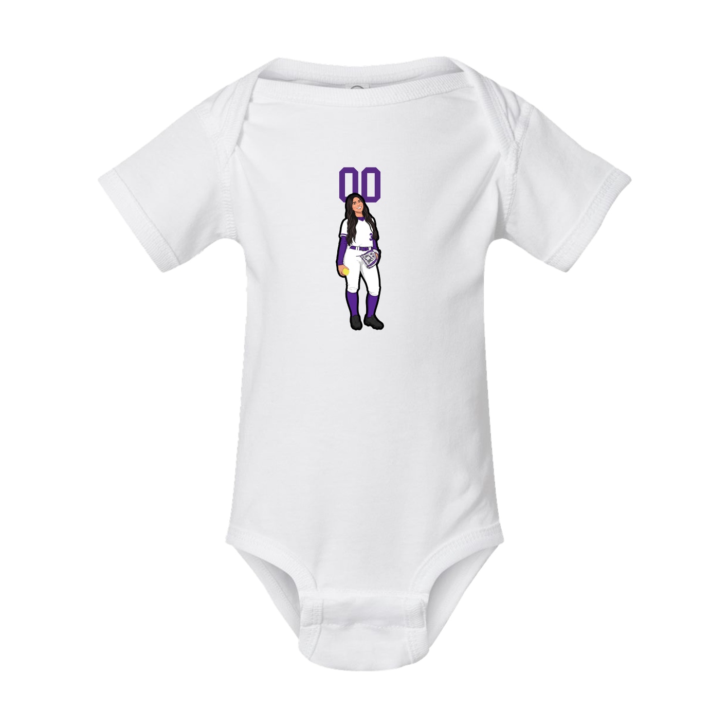 Baby Onesie — Number Top in White