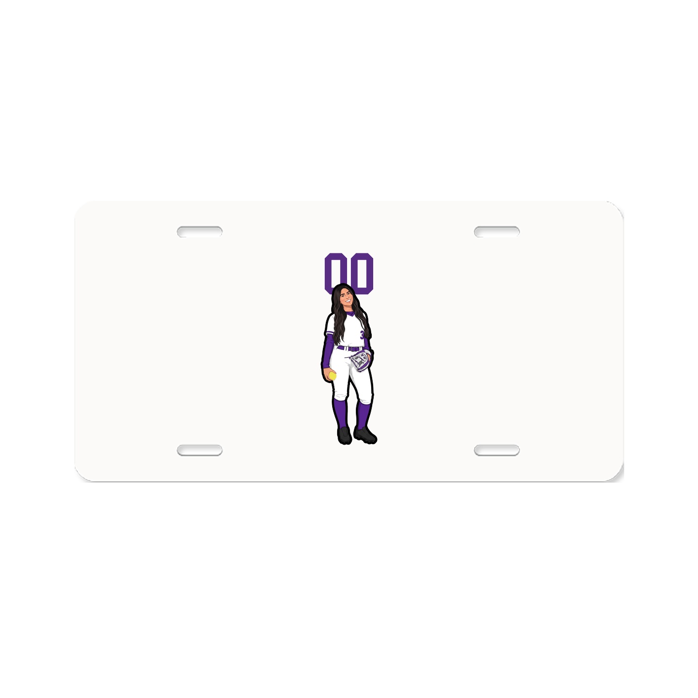 License Plate — Number Top in Classic