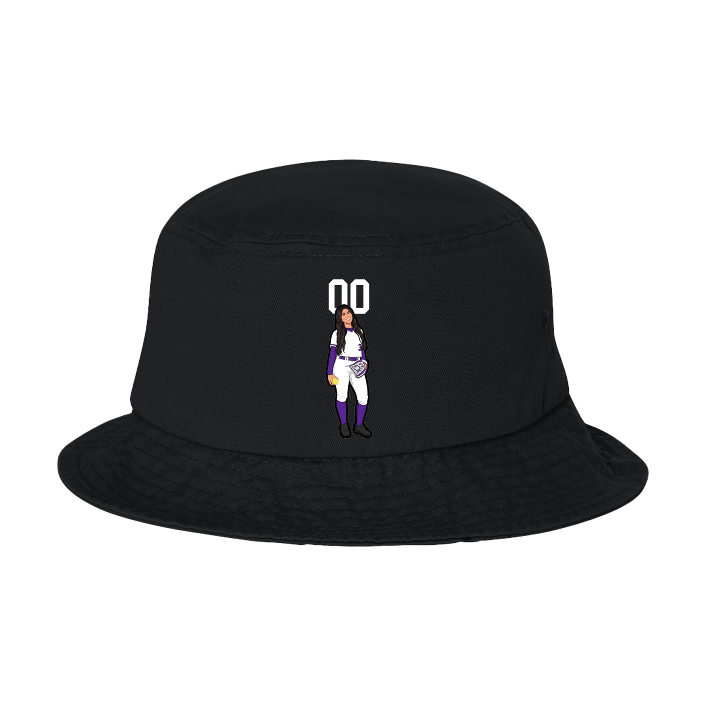 Bucket Cap — Number Top in Black