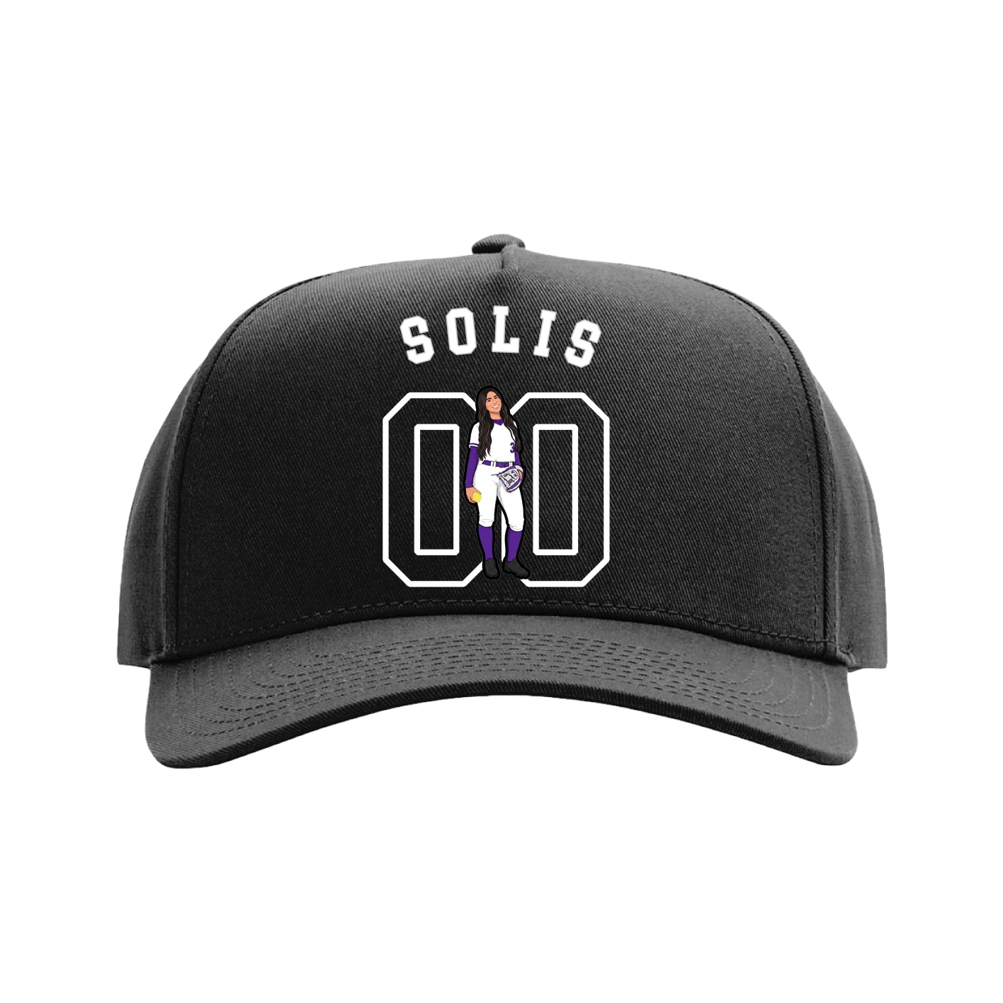 Full Fabric Five-Panel Champ Cap — Shirsey Arch in Black