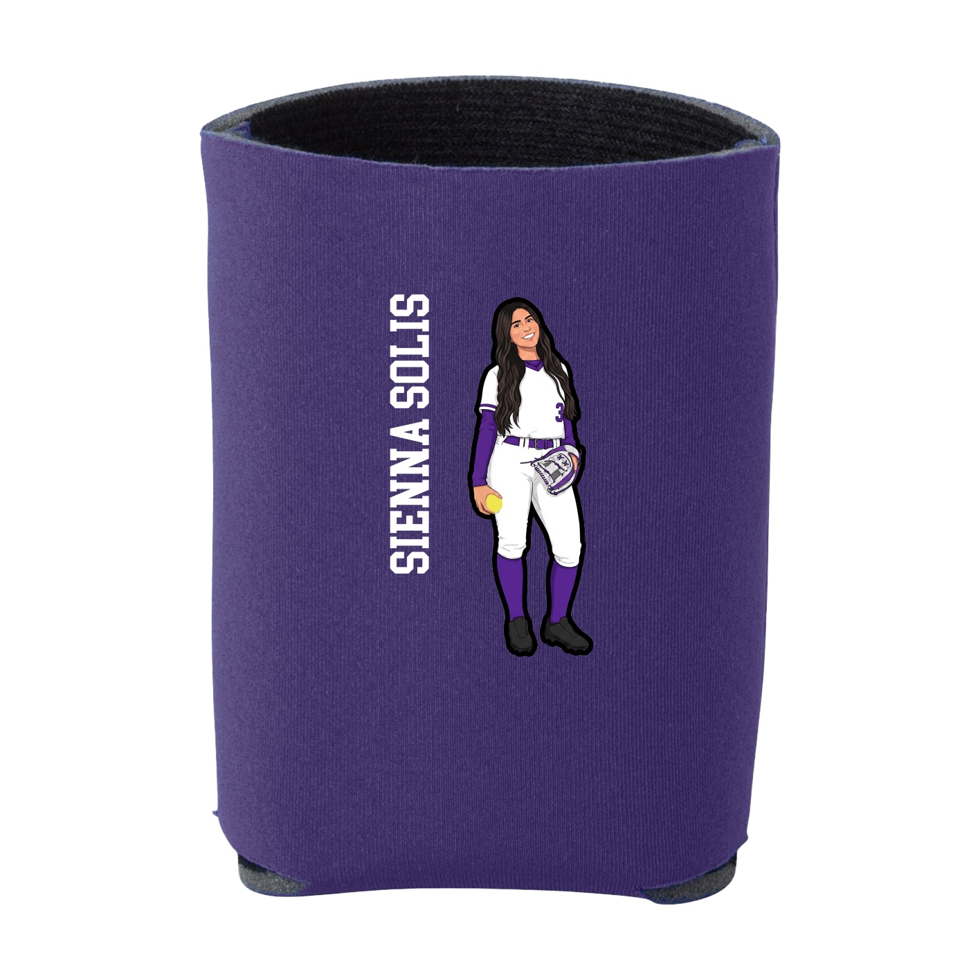 Can Holder — Name Vertical in Purple