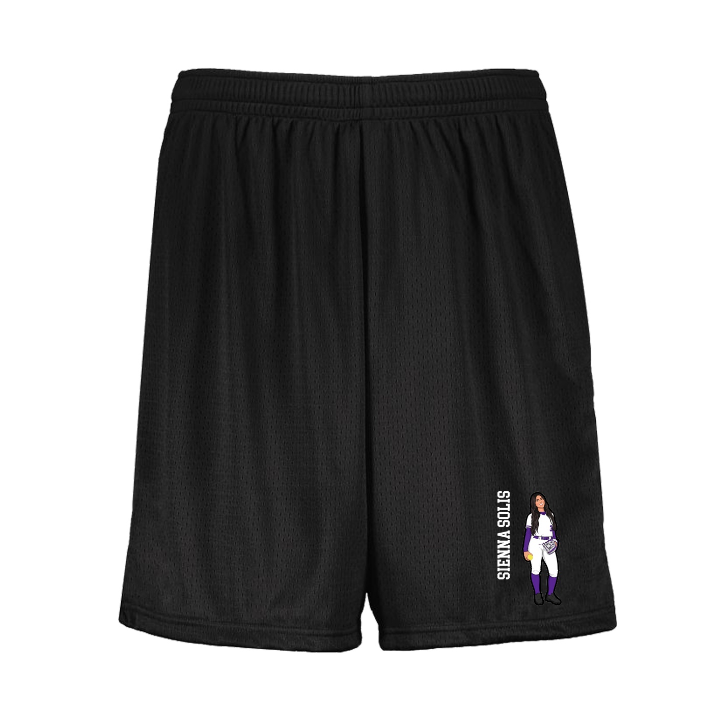 Shorts — Name Vertical in Black