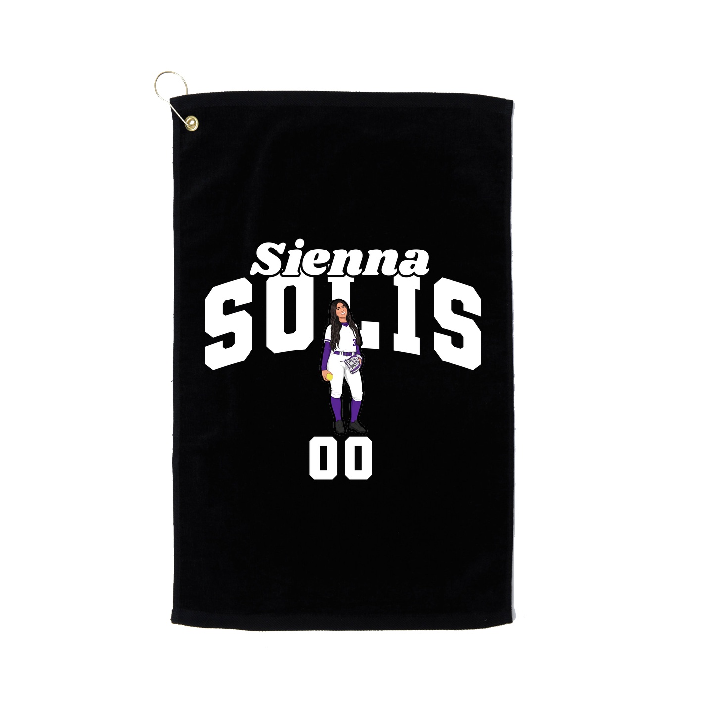 Golf Towel — Signature Arch in Black