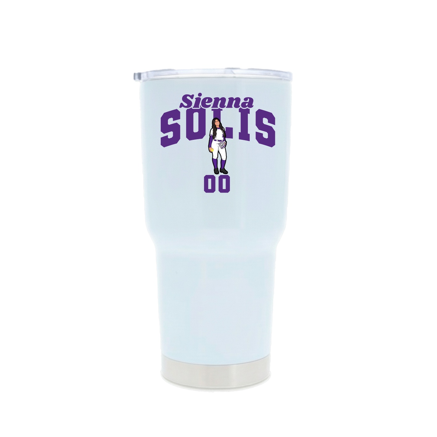 30oz Stainless Steel Tumbler — Signature Arch in White