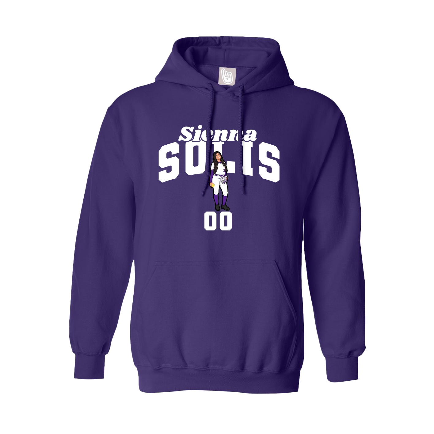 Hoodie — Signature Arch in Purple