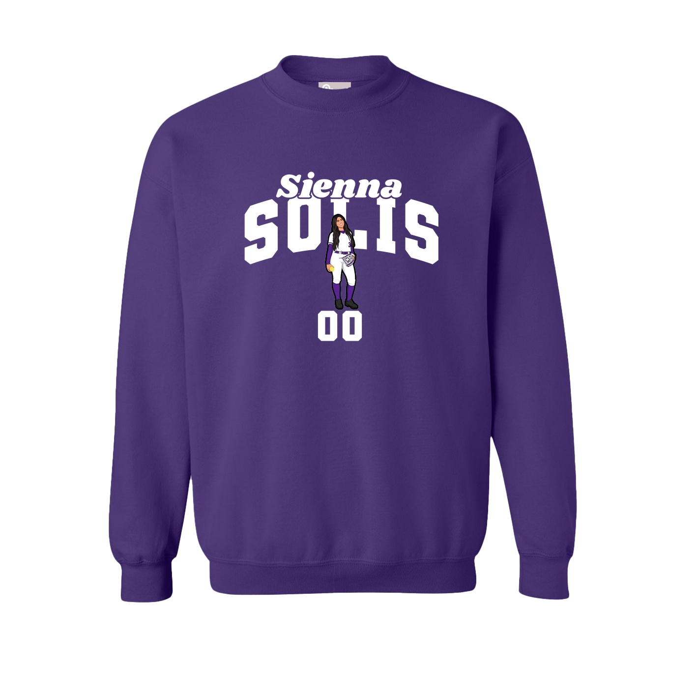 Fleece Crew — Signature Arch in Purple