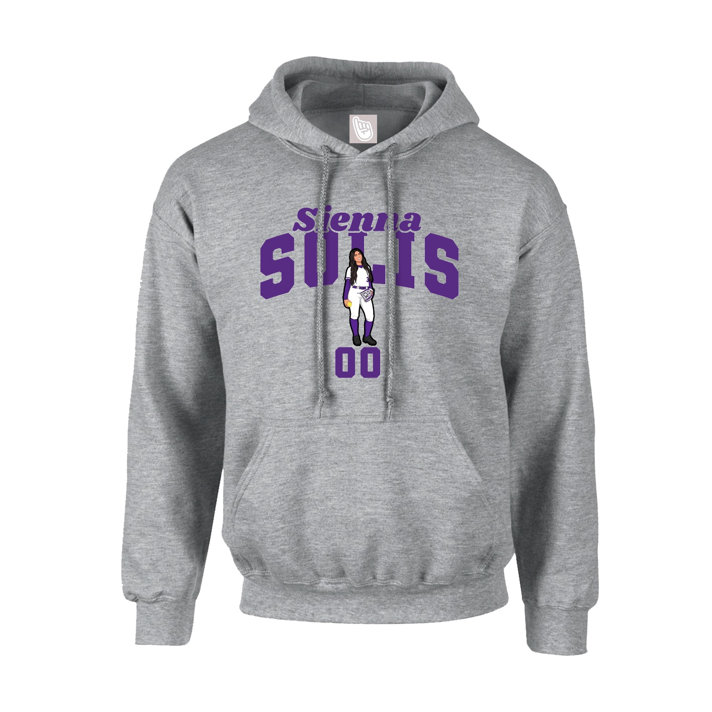 Youth Hoodie — Signature Arch in Grey