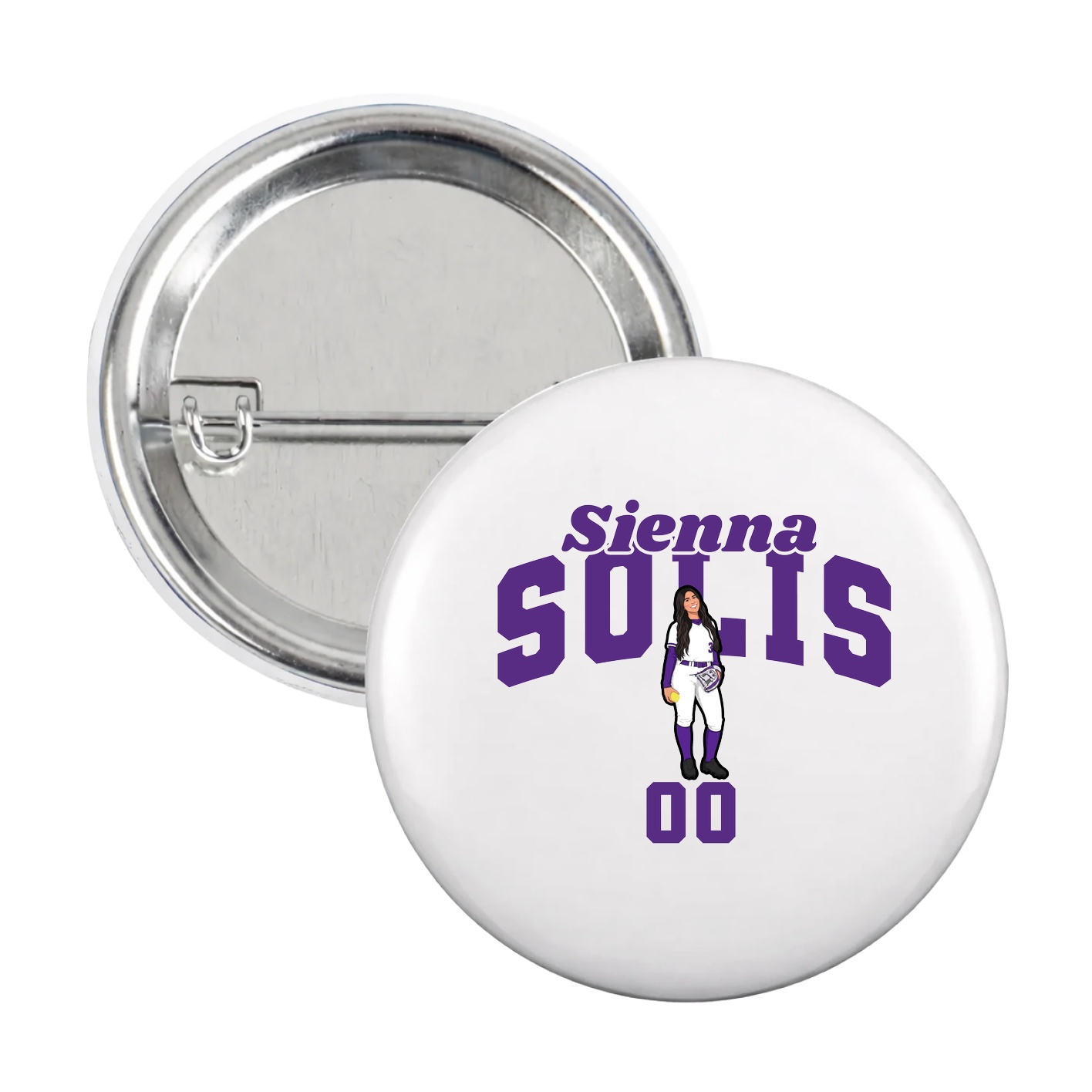 Game Day Button — Signature Arch in White