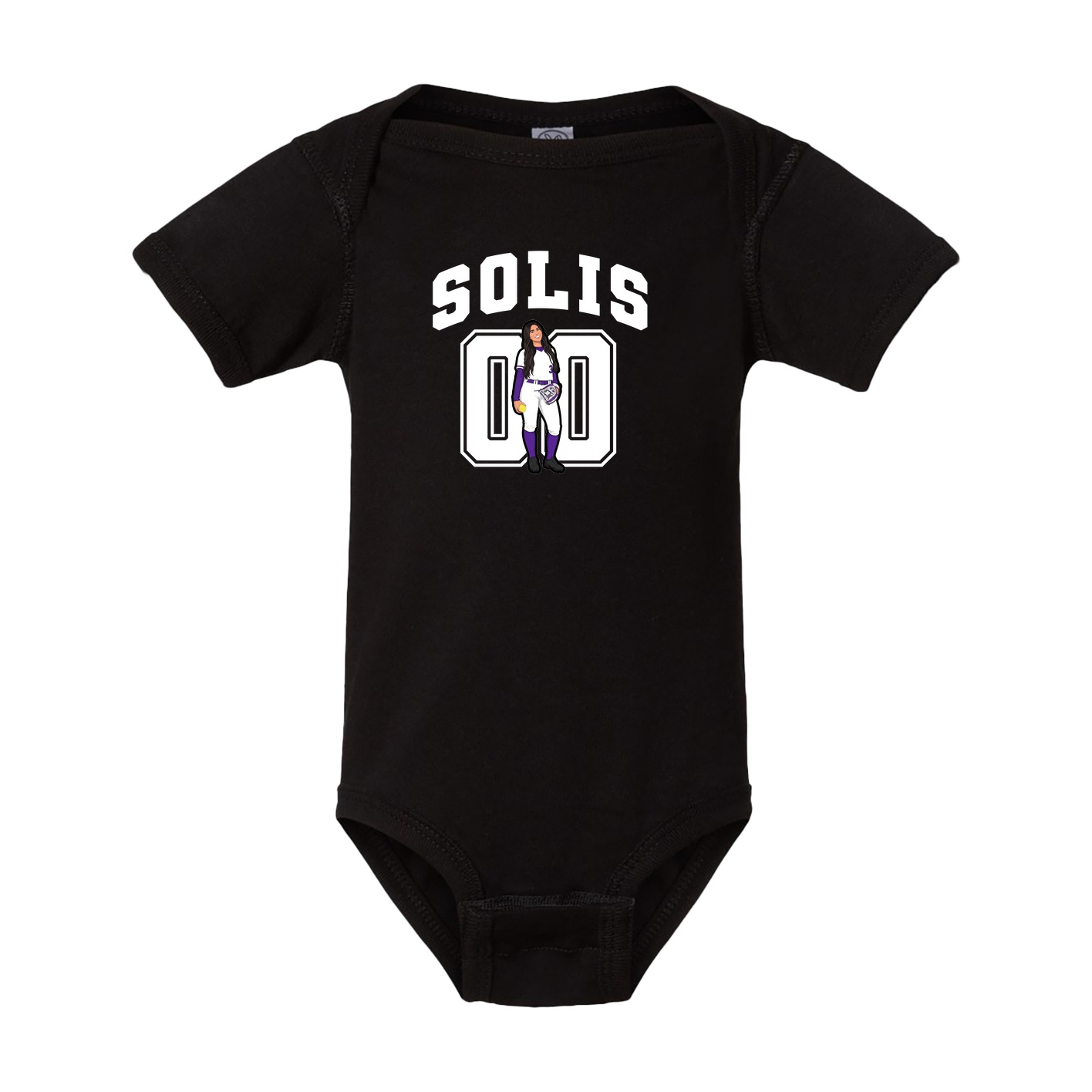 Baby Onesie — Number in Black