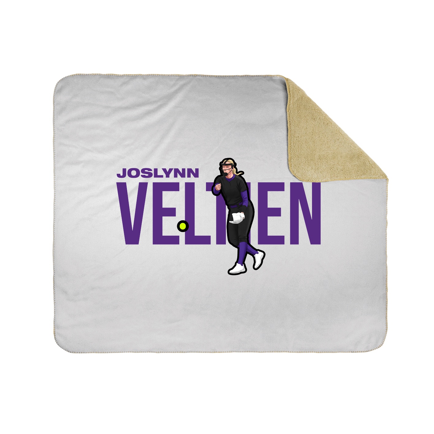 Throw Blanket — Player Name in White
