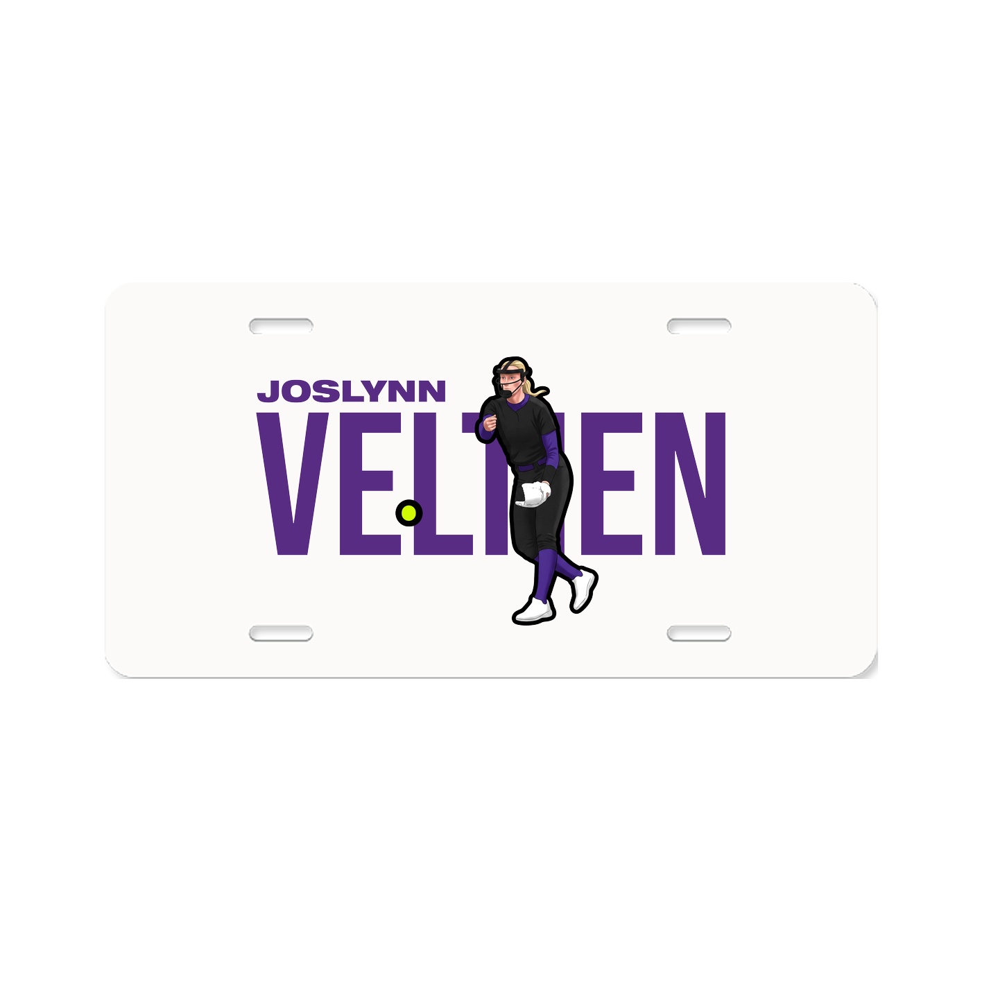 License Plate — Player Name in Classic