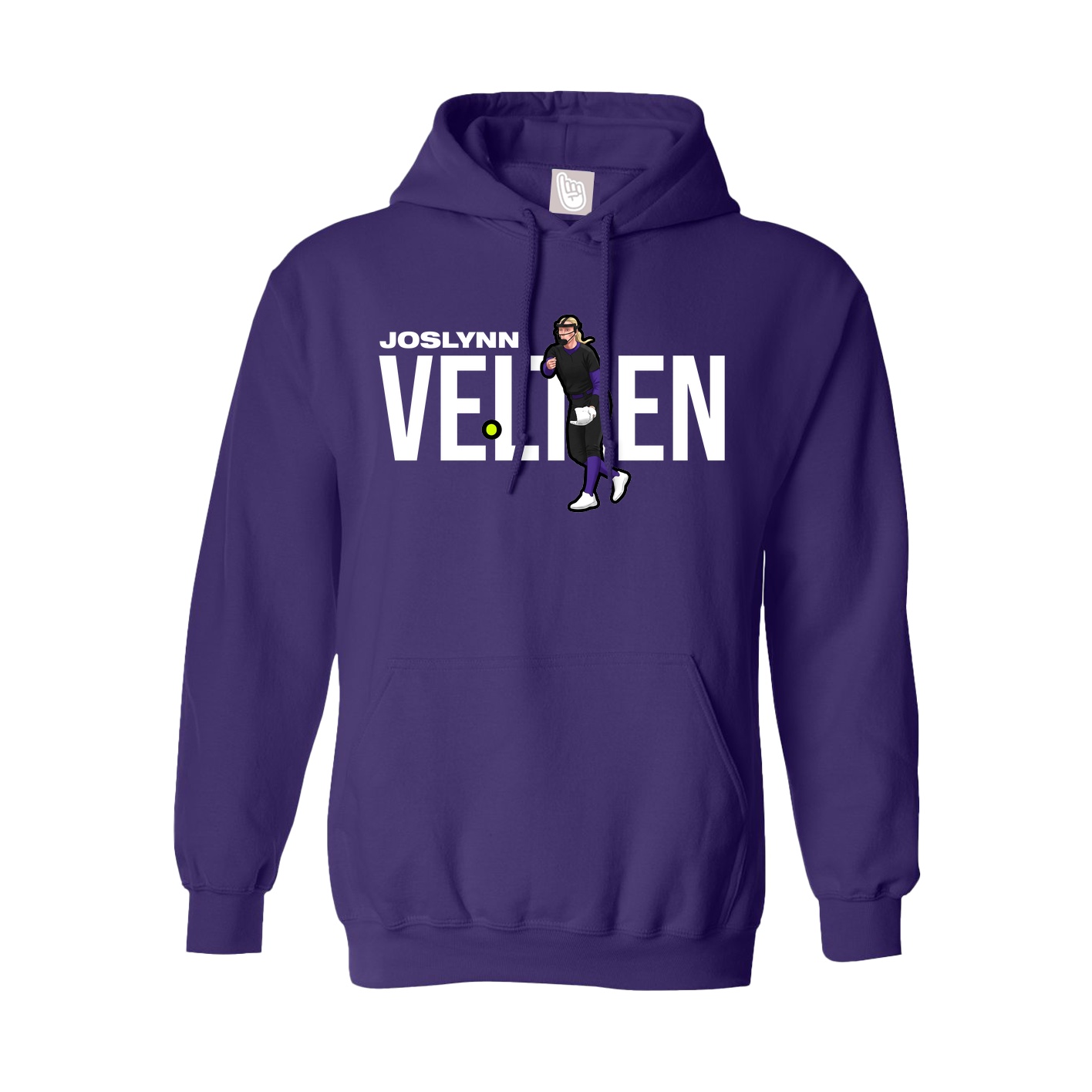 Hoodie — Player Name in Purple