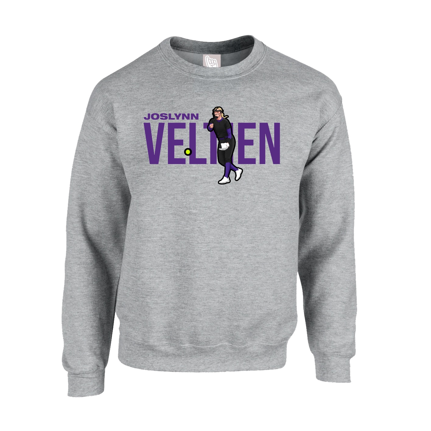Fleece Crew — Player Name in Grey