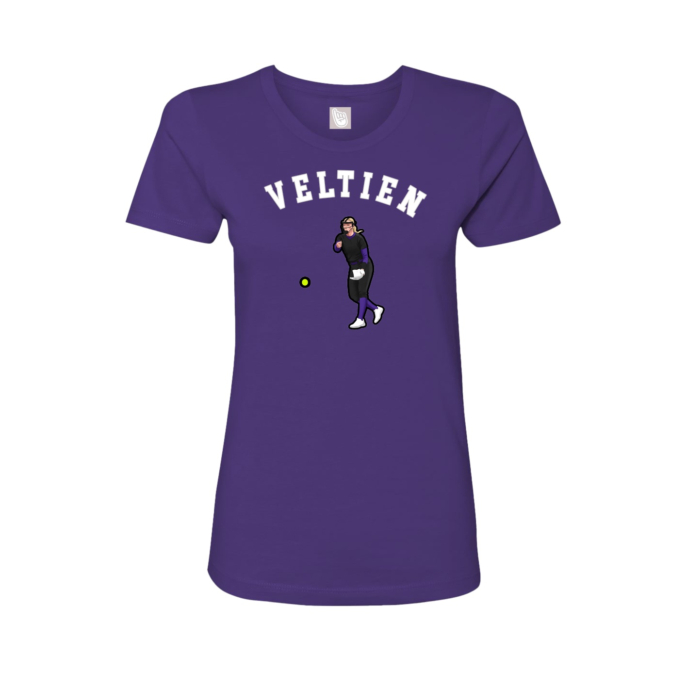 Fitted Women's Tee — Shirsey Arch in Purple