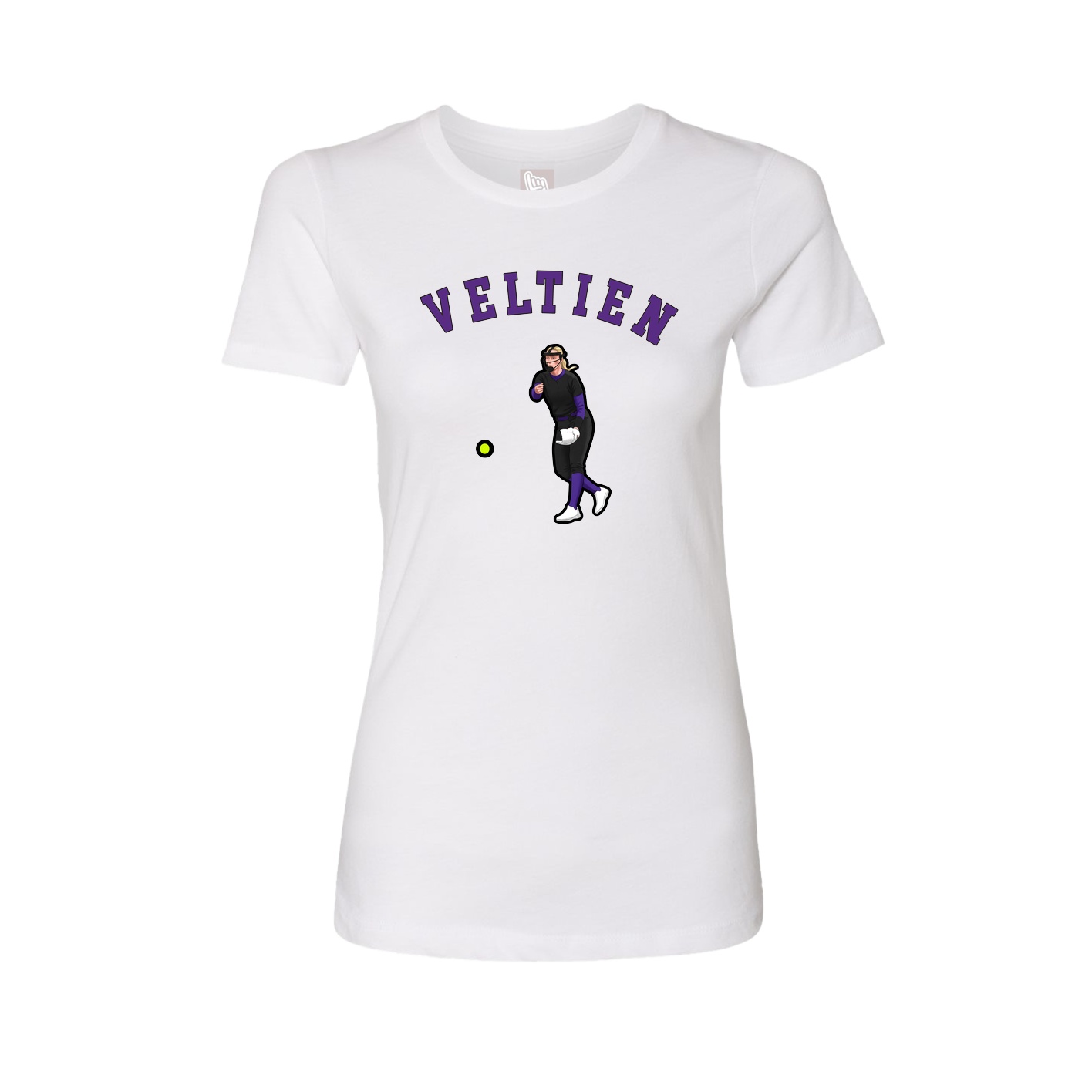 Fitted Women's Tee — Shirsey Arch in White