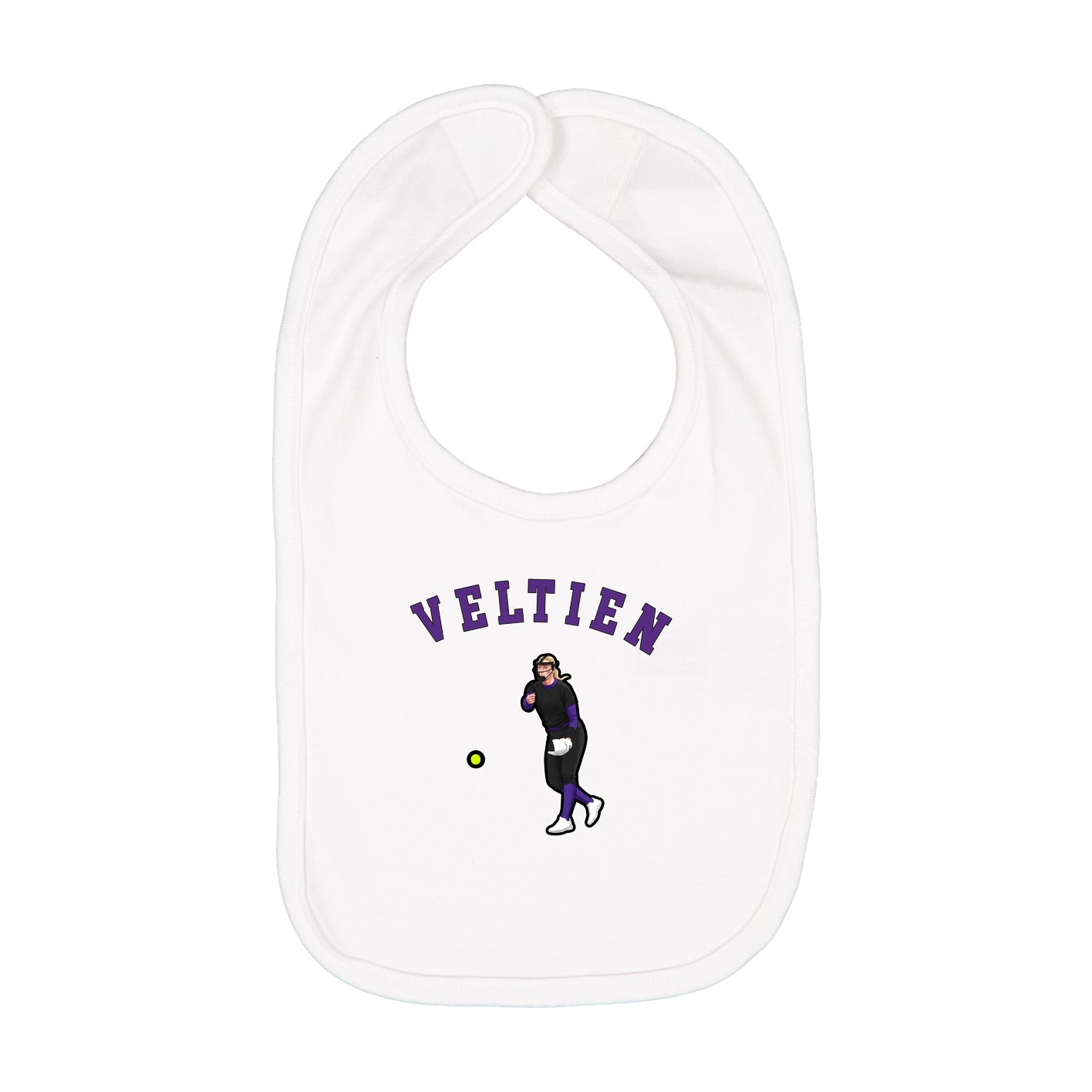 Infant Bib — Shirsey Arch in White