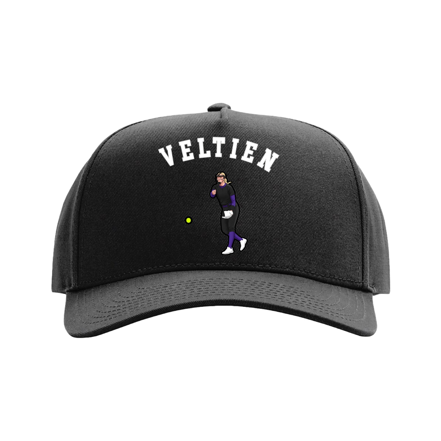 Full Fabric Five-Panel Champ Cap — Shirsey Arch in Black