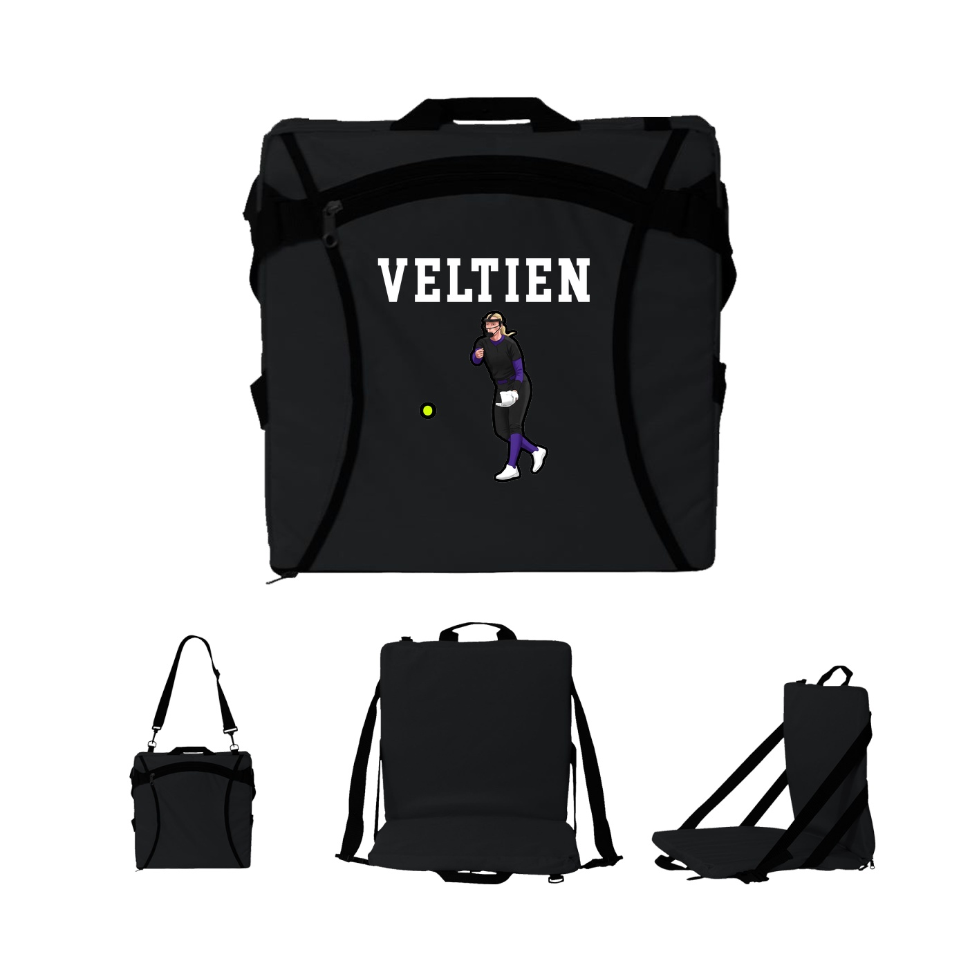 Folding Stadium Seat — Shirsey in Black