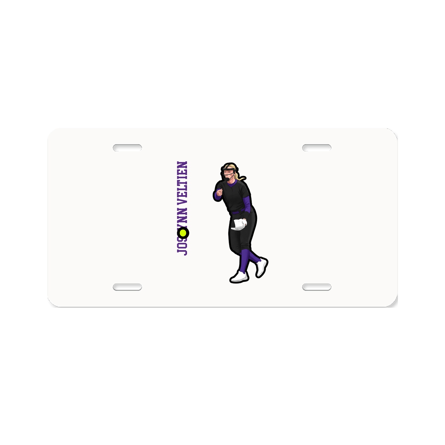 License Plate — Name Vertical in Classic
