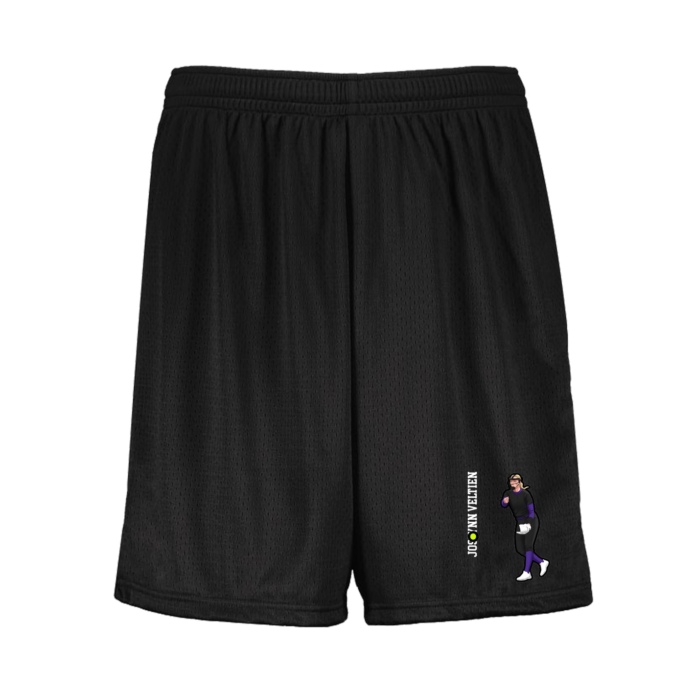 Shorts — Name Vertical in Black